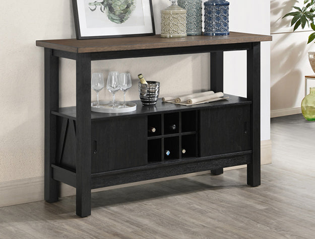Maribelle Server Wheat Charcoal - Ideal Furniture (Fresno,CA)