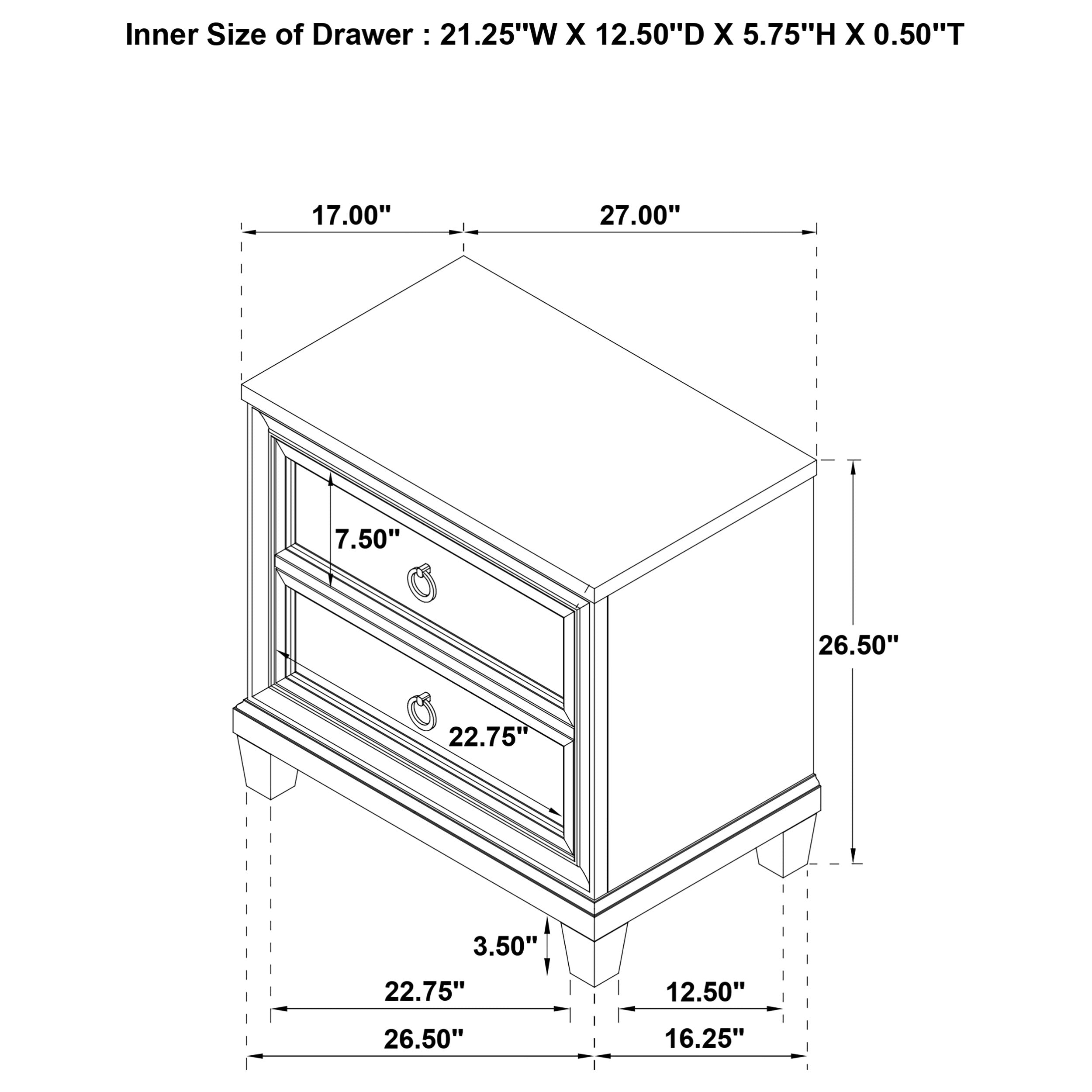 Pembroke Nightstand - Ideal Furniture (Fresno,CA)
