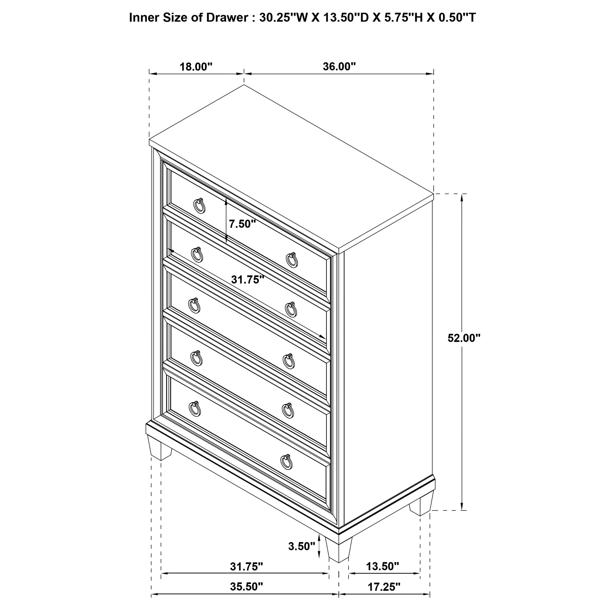 Pembroke Chest of Drawers - Ideal Furniture (Fresno,CA)