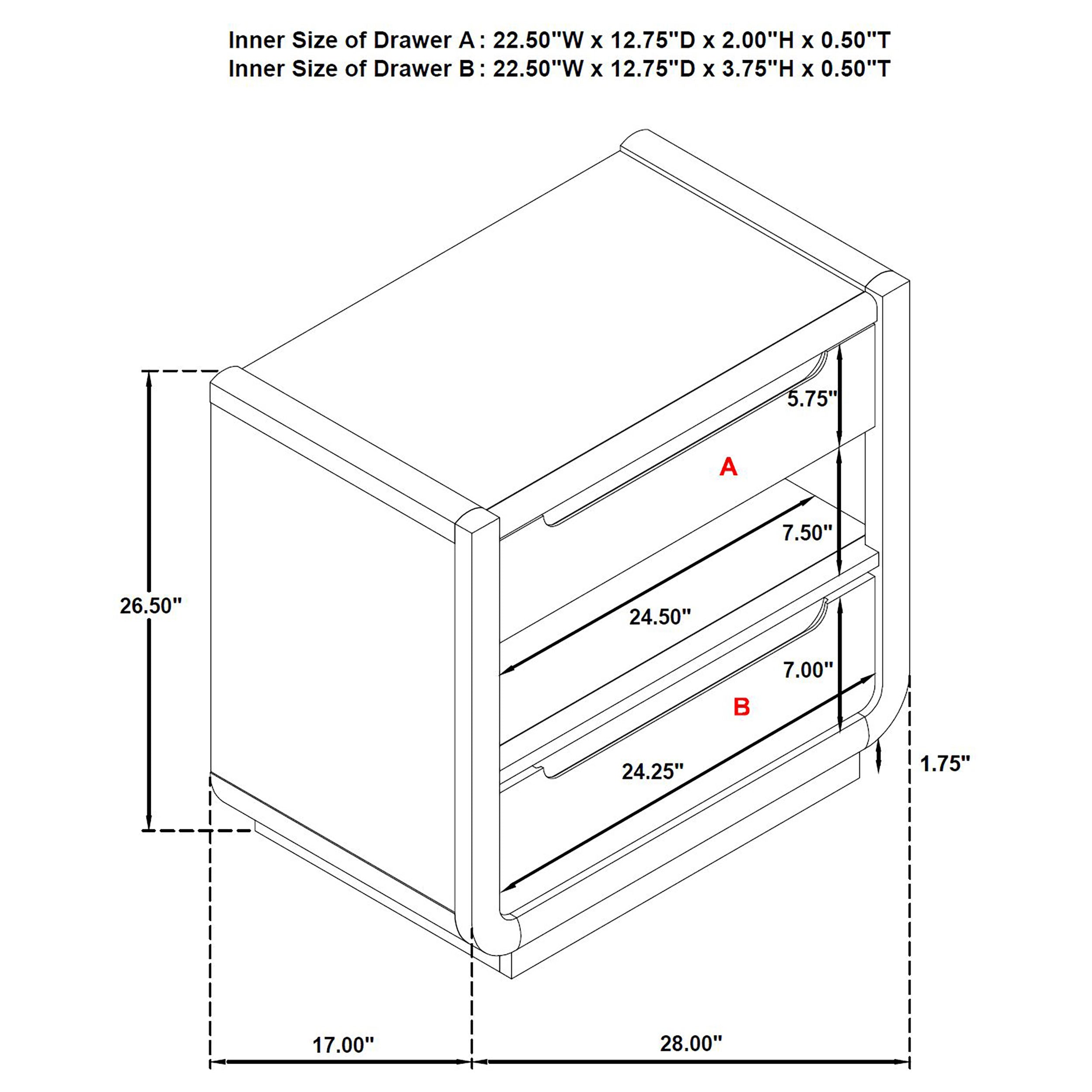 Leandro Nightstand - Ideal Furniture (Fresno,CA)
