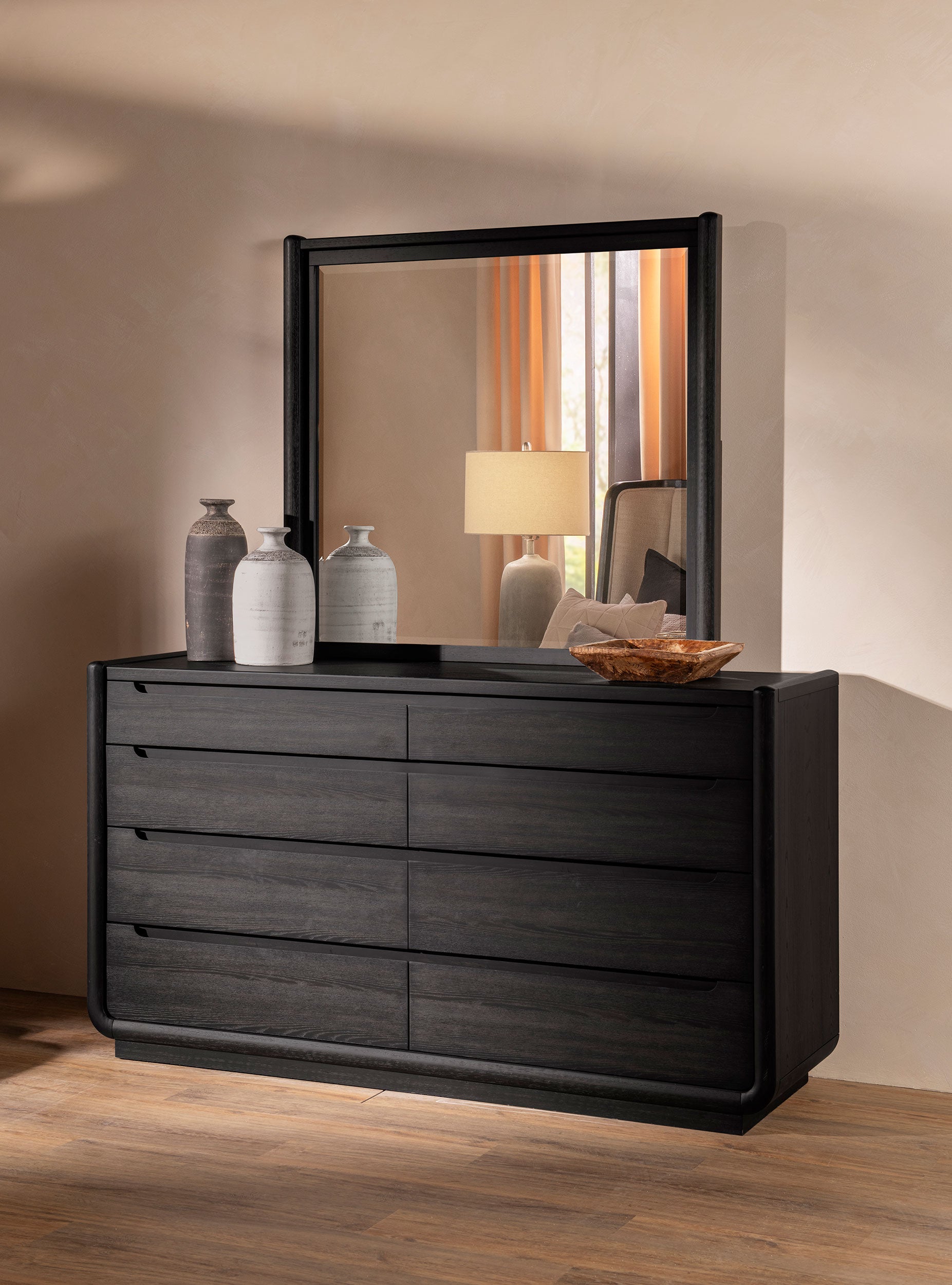 Leandro Dresser with Mirror - Ideal Furniture (Fresno,CA)