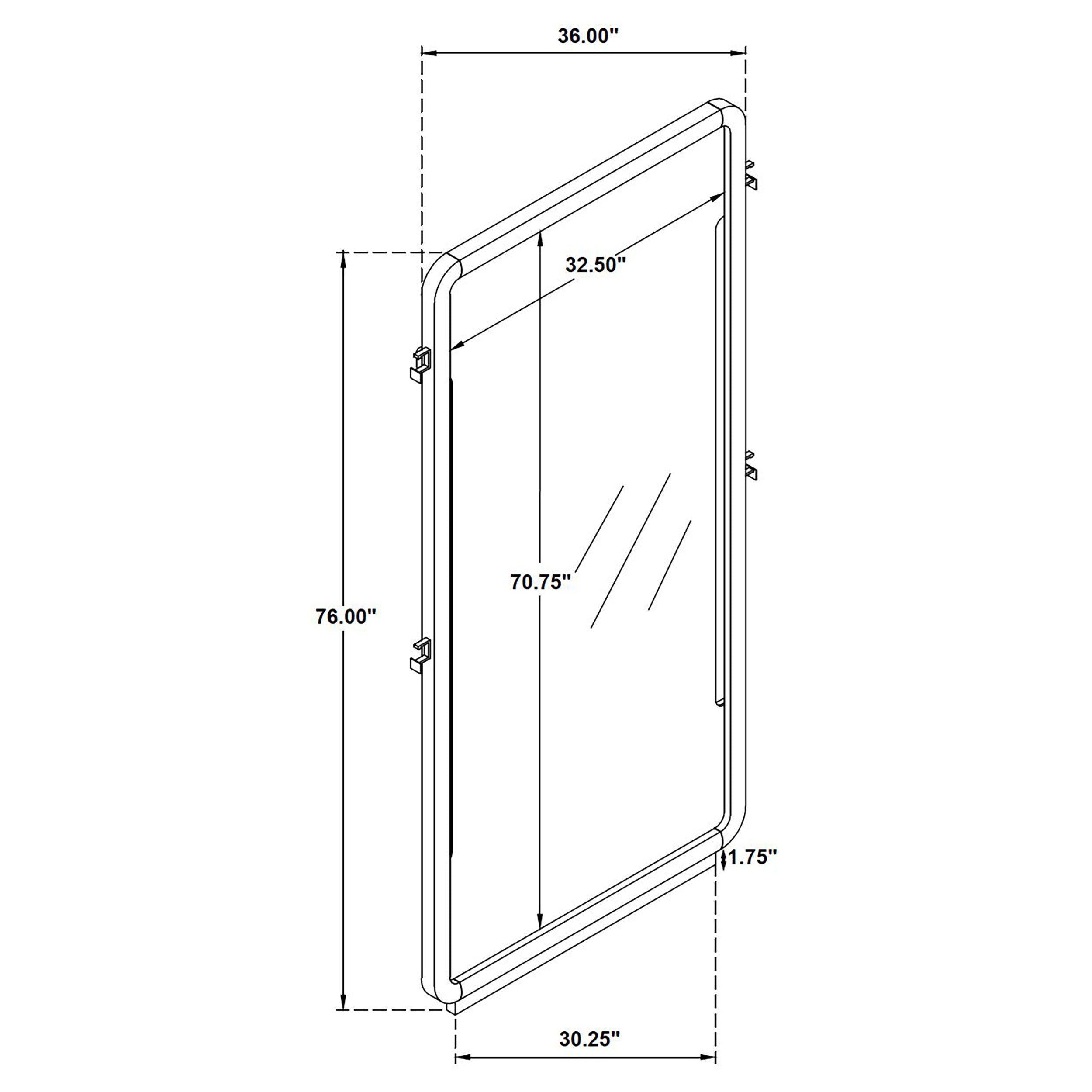 Leandro Floor Mirror - Ideal Furniture (Fresno,CA)