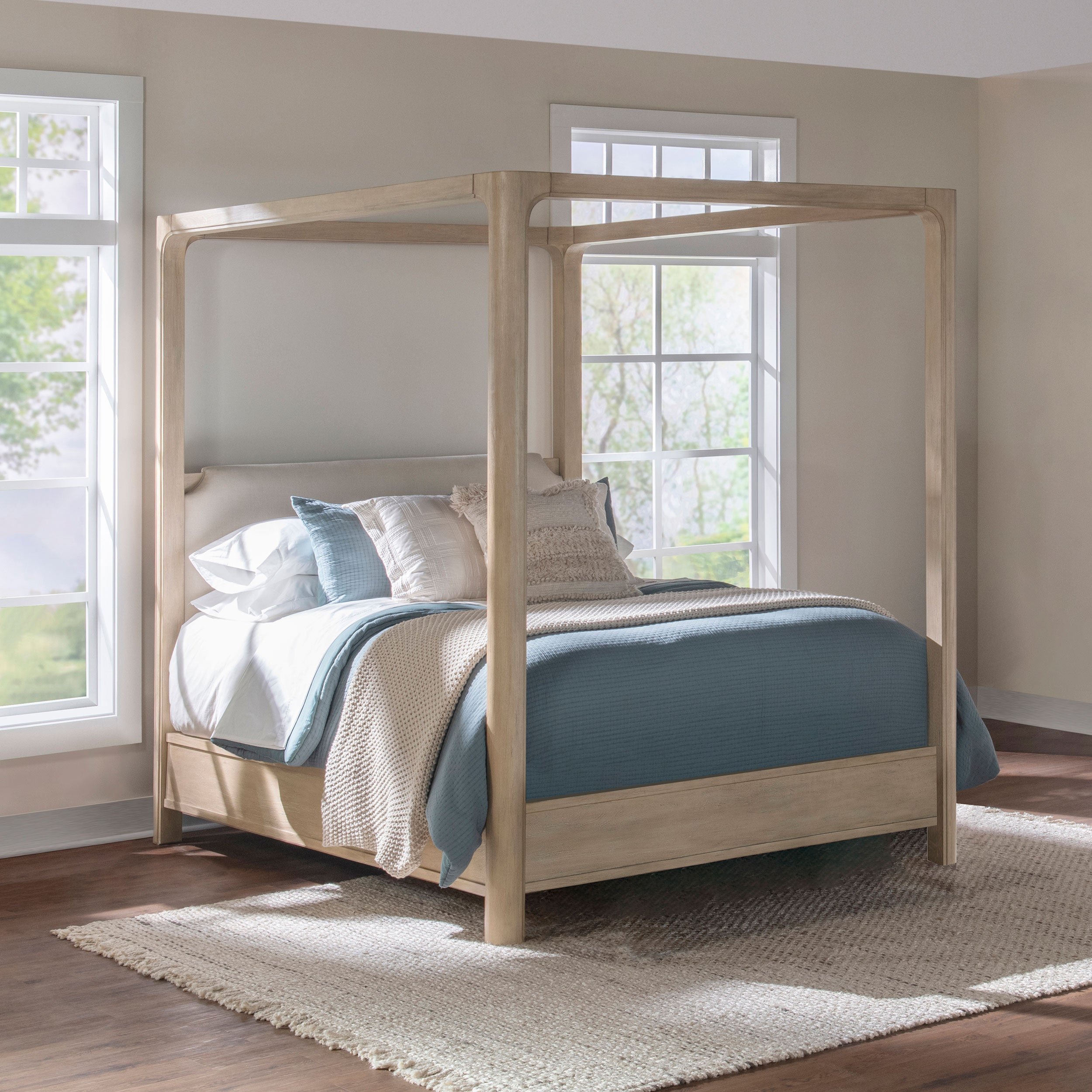Solano Canopy Panel Platform Bed - Ideal Furniture (Fresno,CA)