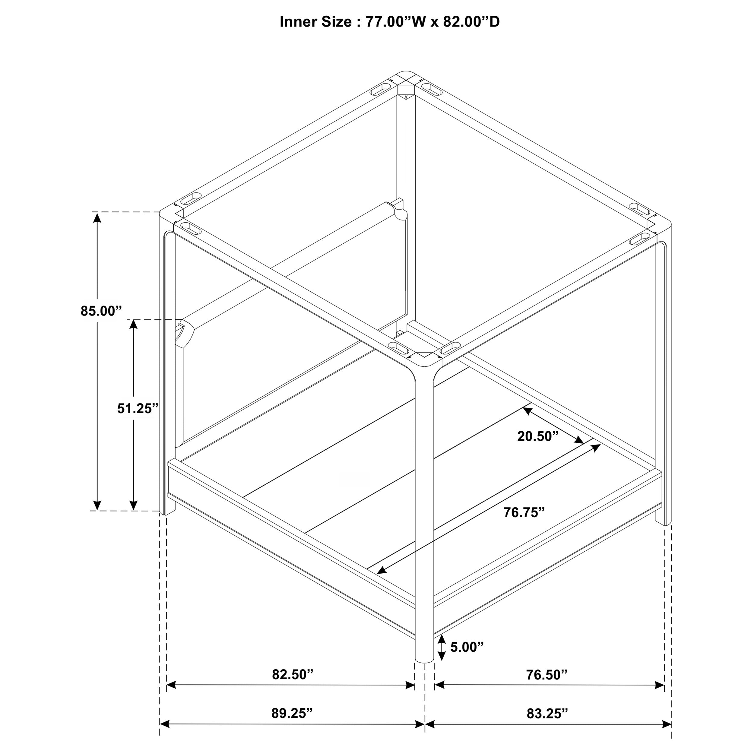Solano Canopy Panel Platform Bed - Ideal Furniture (Fresno,CA)