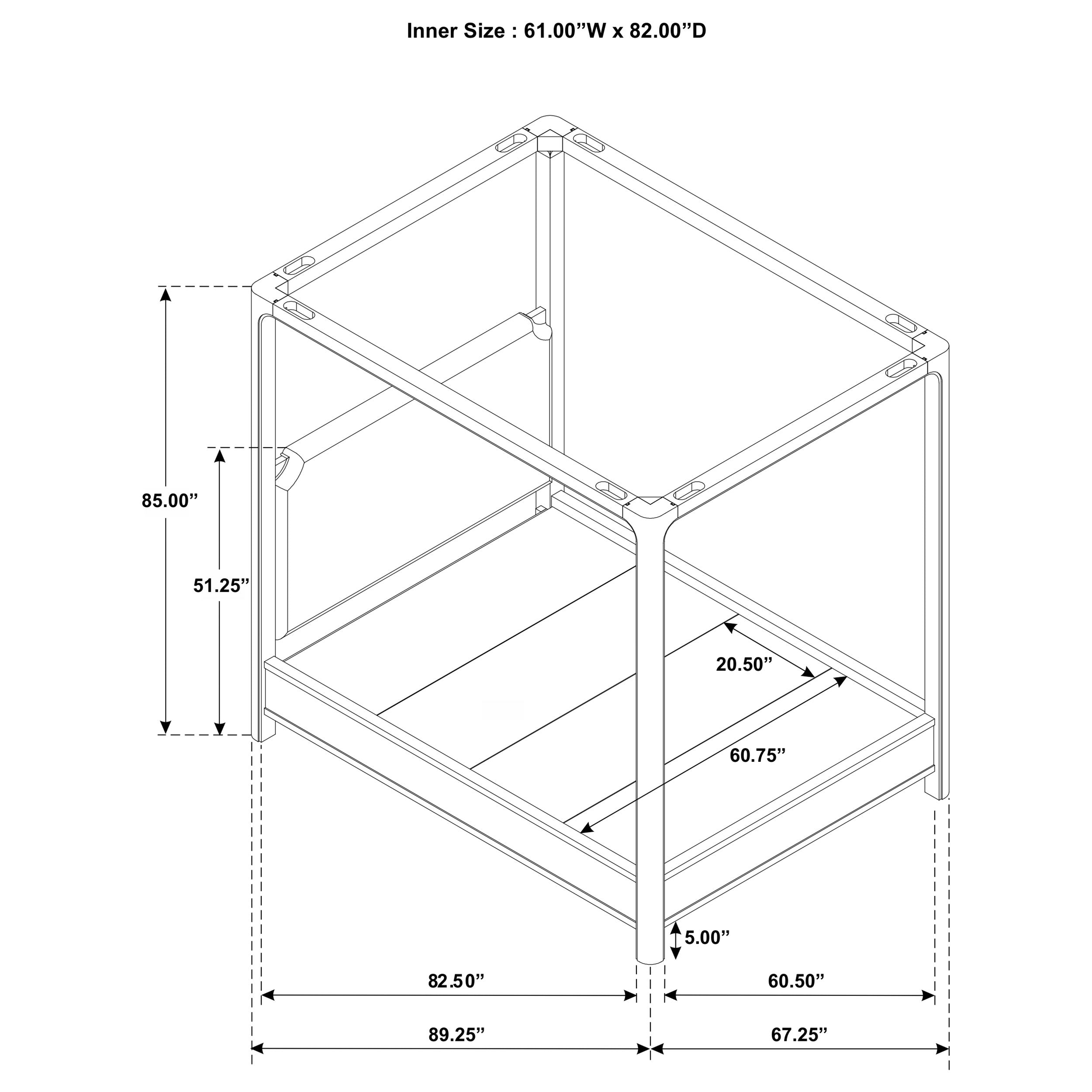 Solano Canopy Panel Platform Bed - Ideal Furniture (Fresno,CA)