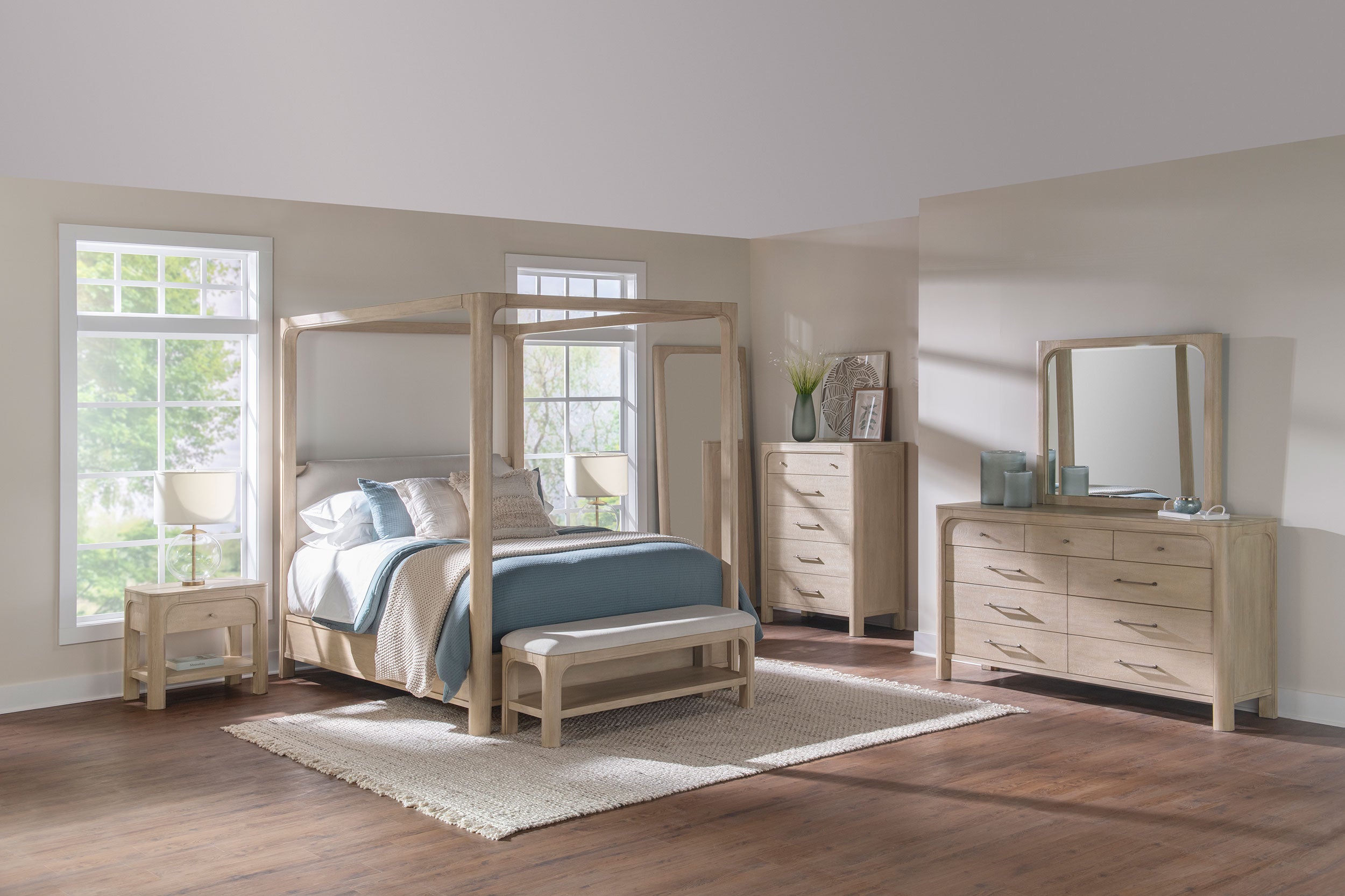 Solano Canopy Panel Platform Bed - Ideal Furniture (Fresno,CA)
