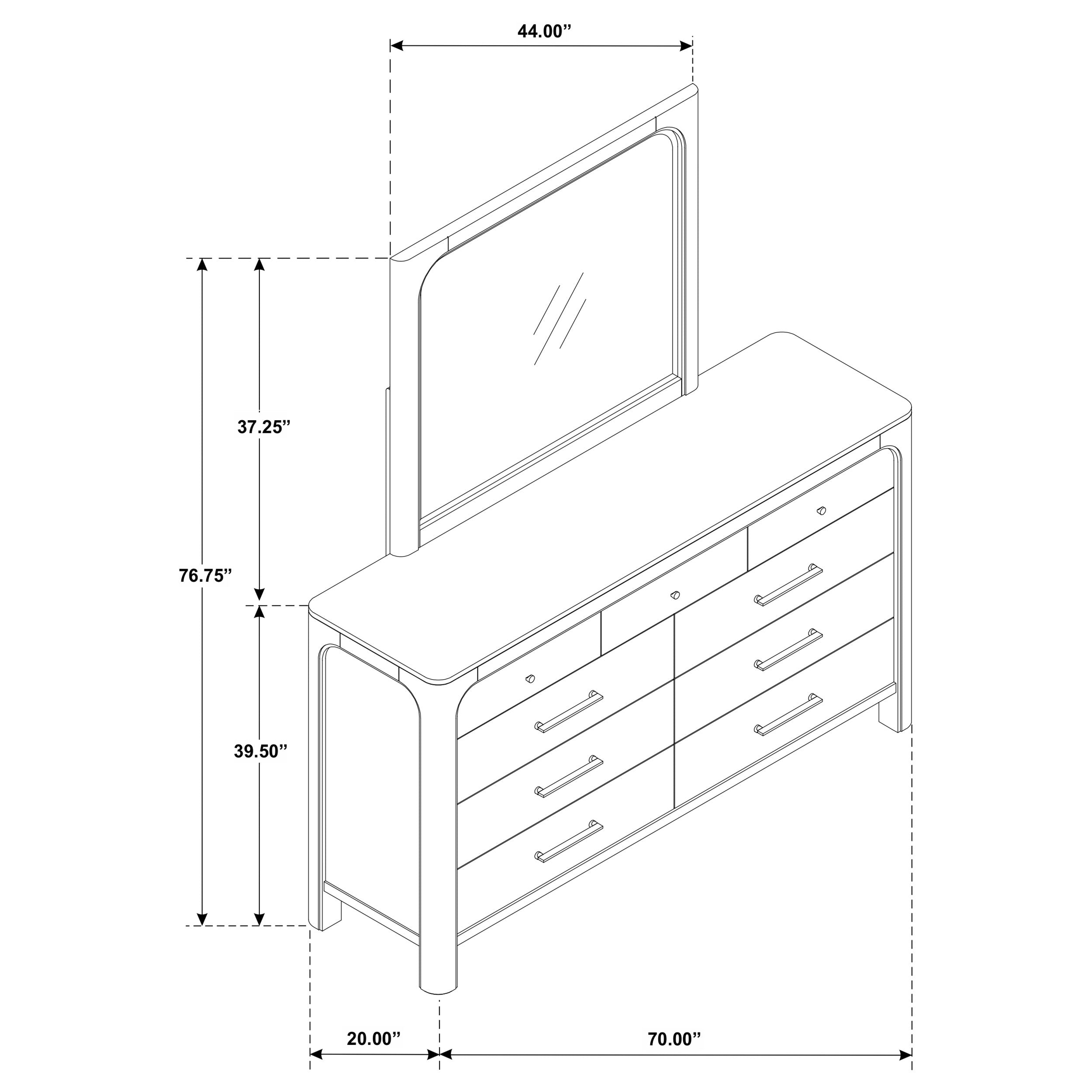 Solano Dresser with Mirror - Ideal Furniture (Fresno,CA)