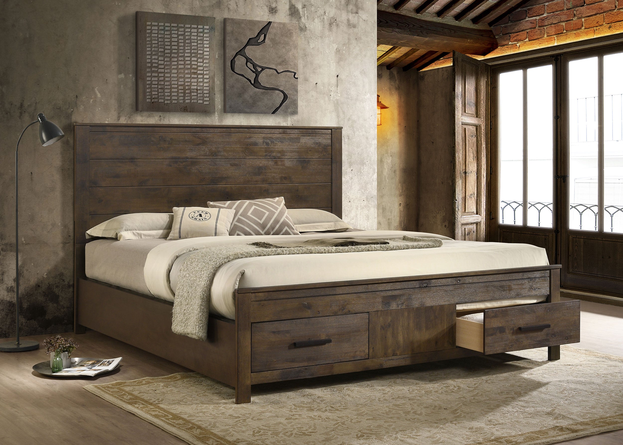 Woodmont Panel Platform Storage Bed - Ideal Furniture (Fresno,CA)