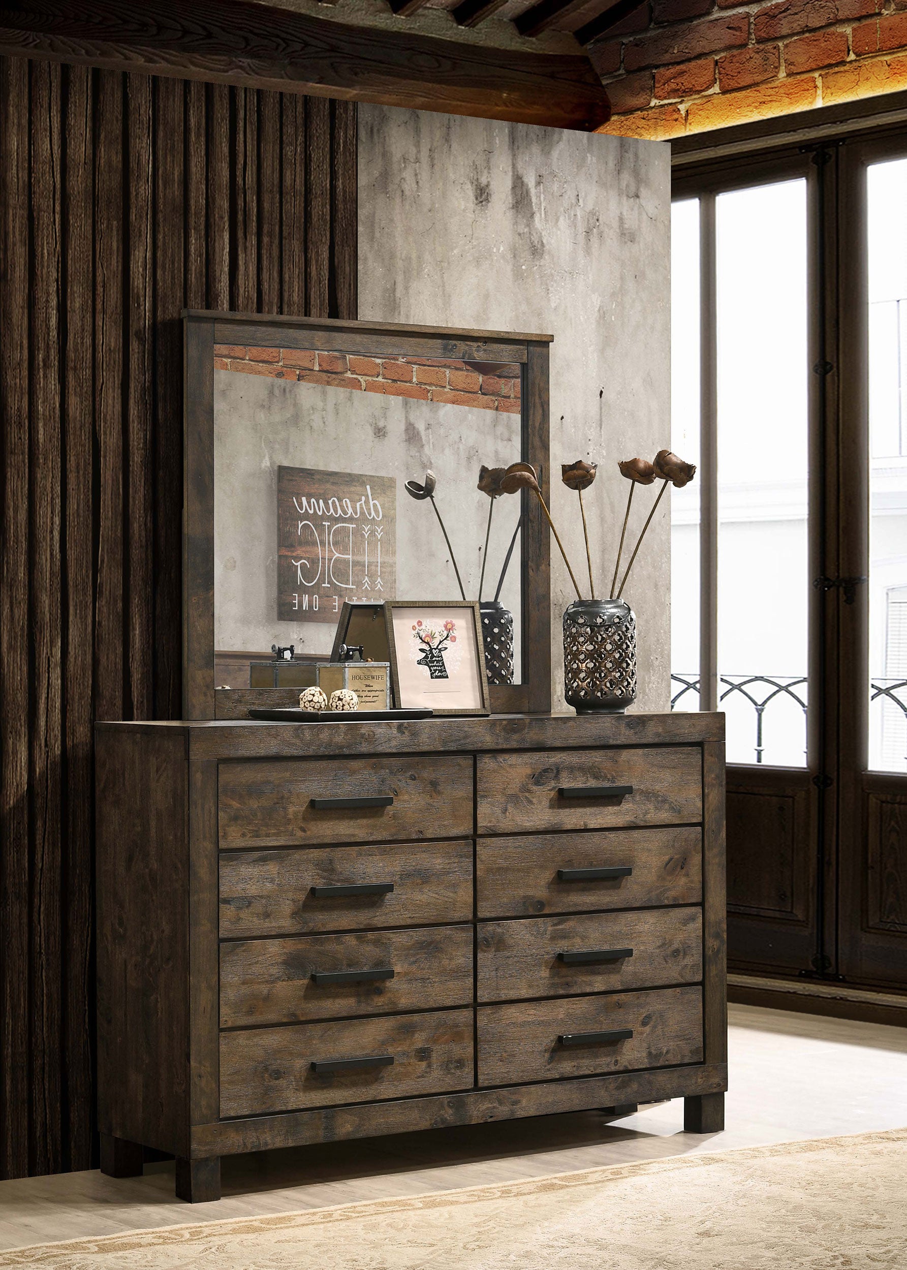 Woodmont Dresser with Mirror - Ideal Furniture (Fresno,CA)