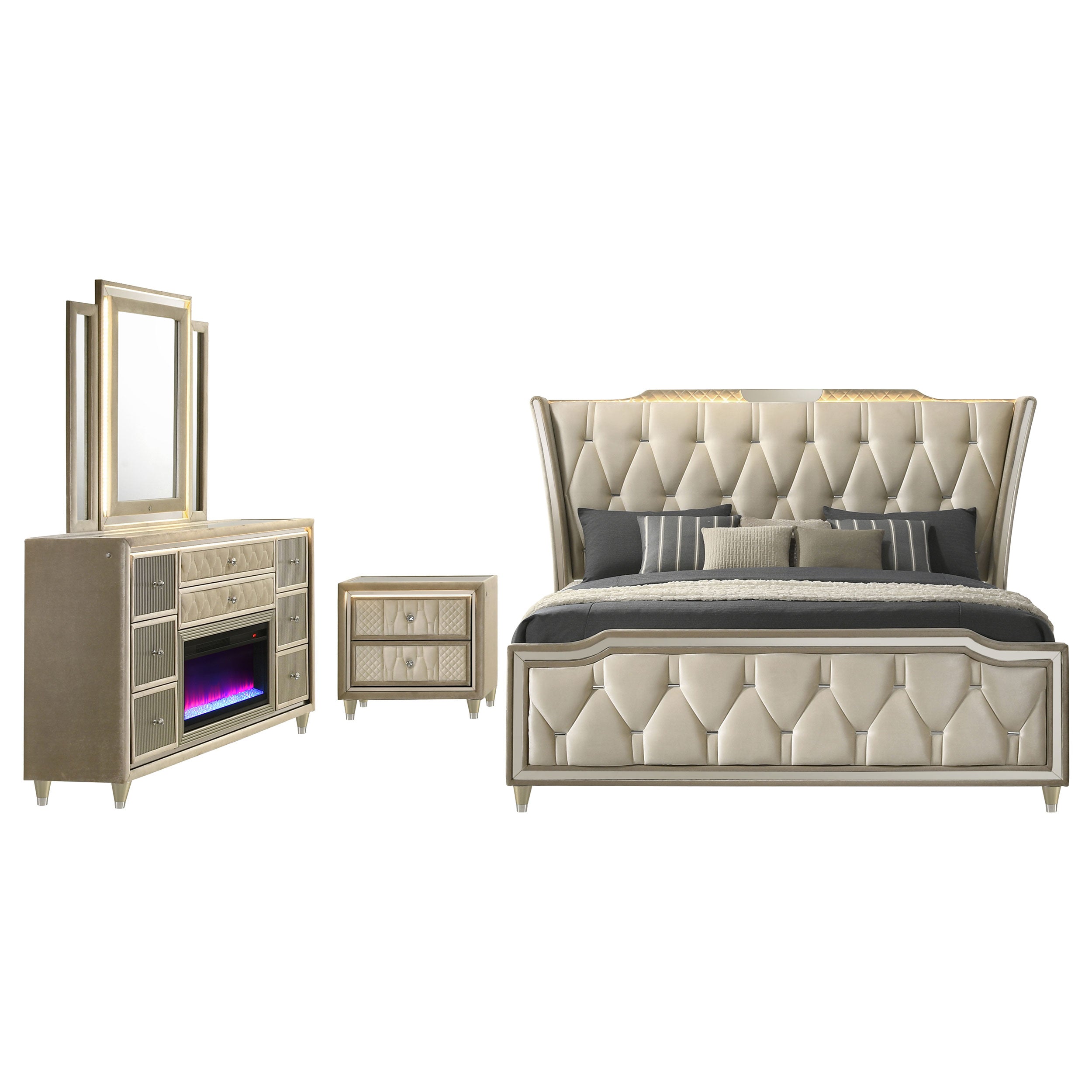 Lorient Bedroom Set - Ideal Furniture (Fresno,CA)