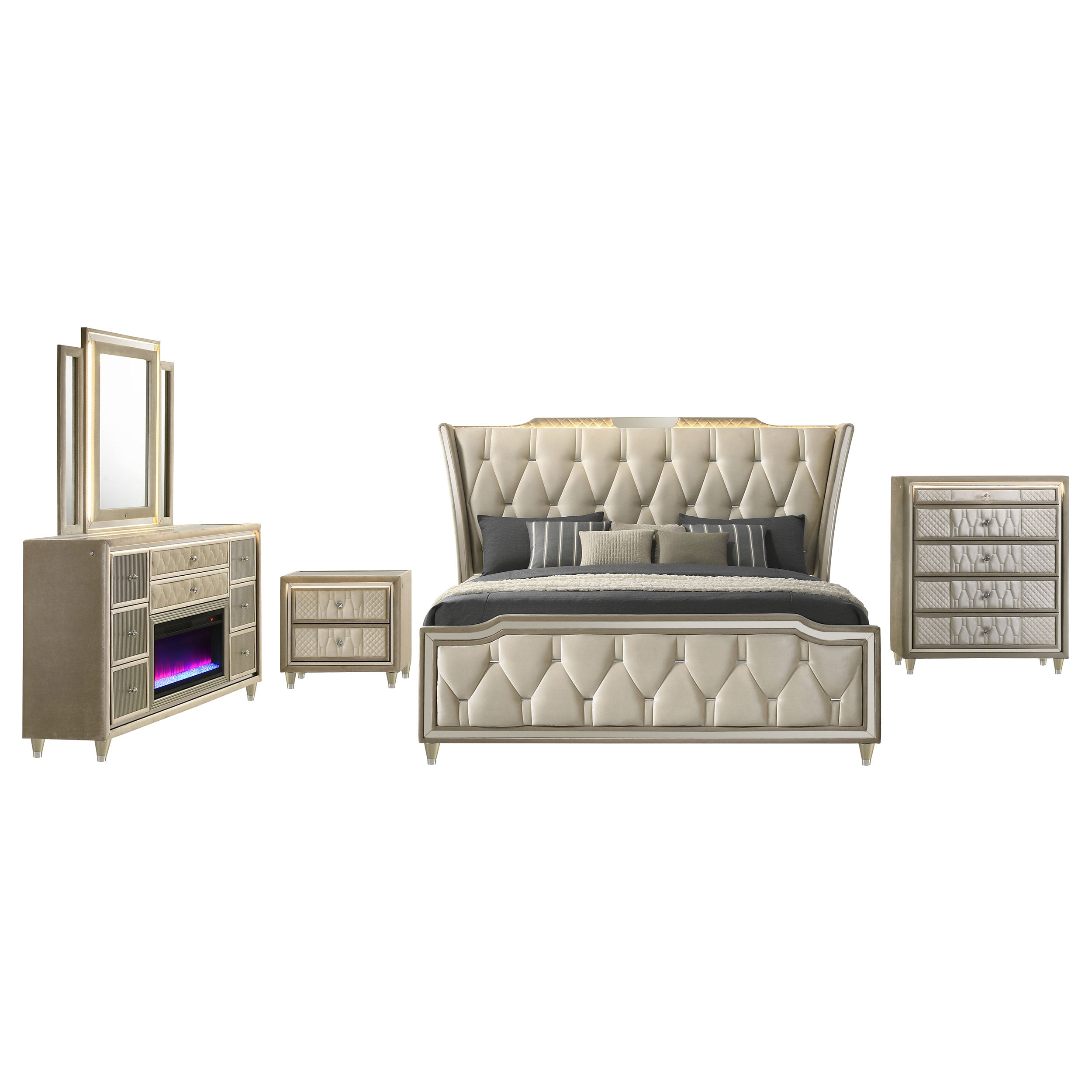 Lorient Bedroom Set - Ideal Furniture (Fresno,CA)