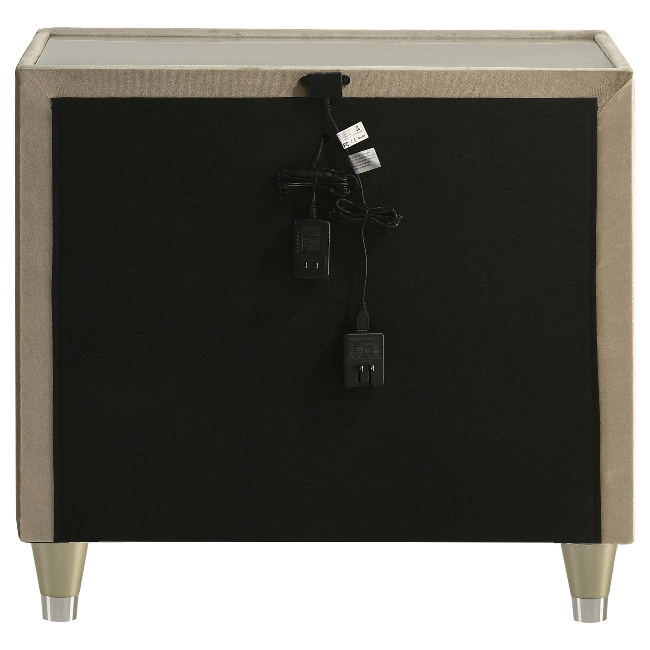 Lorient Nightstand with LED Lighting - Ideal Furniture (Fresno,CA)