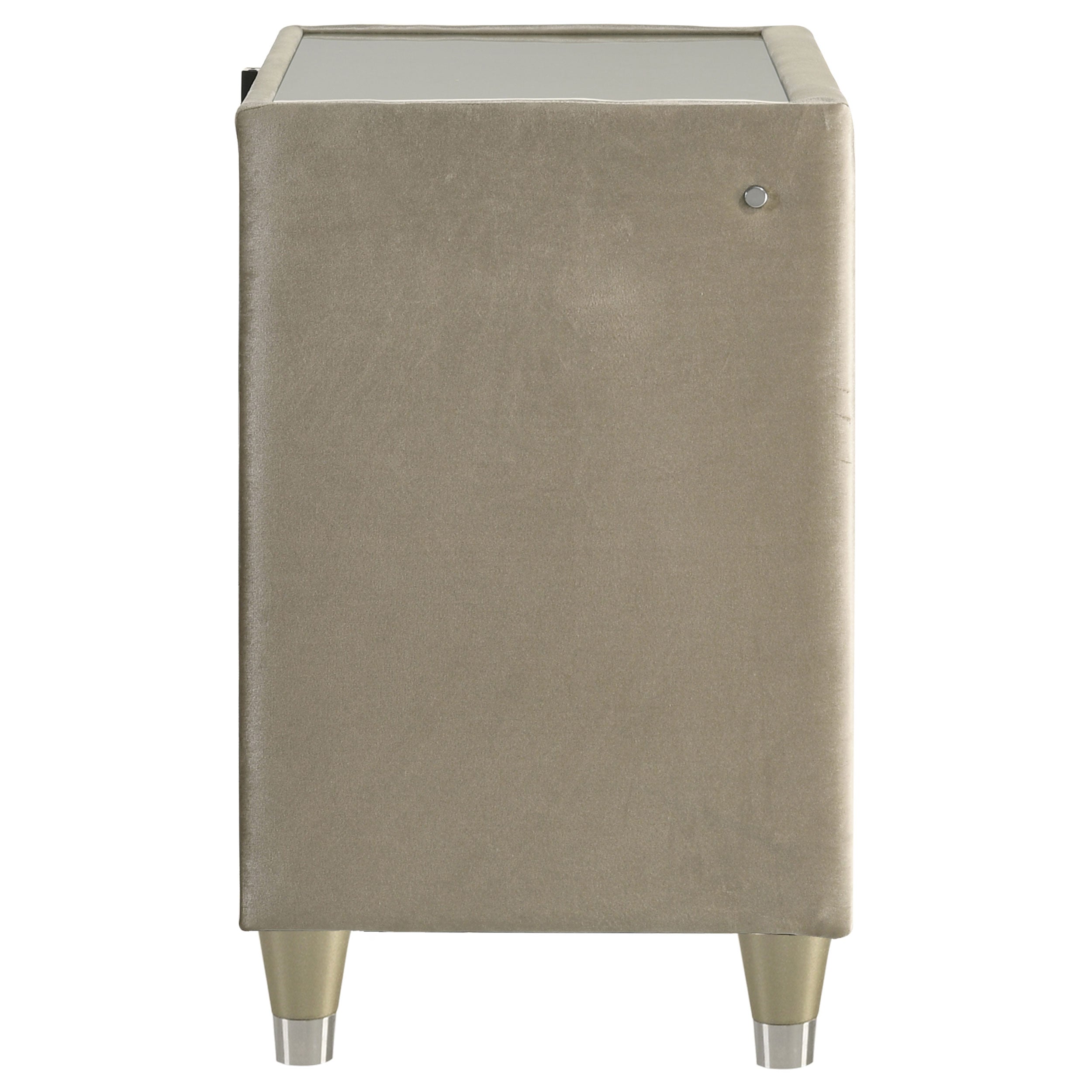 Lorient Nightstand with LED Lighting - Ideal Furniture (Fresno,CA)