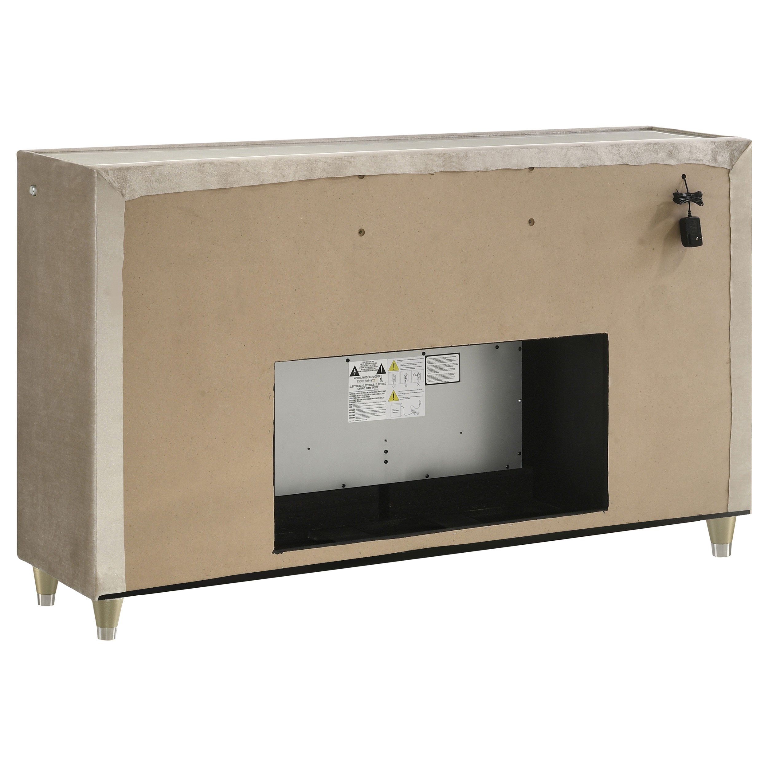 Lorient LED Dresser with Flame Visualizer - Ideal Furniture (Fresno,CA)