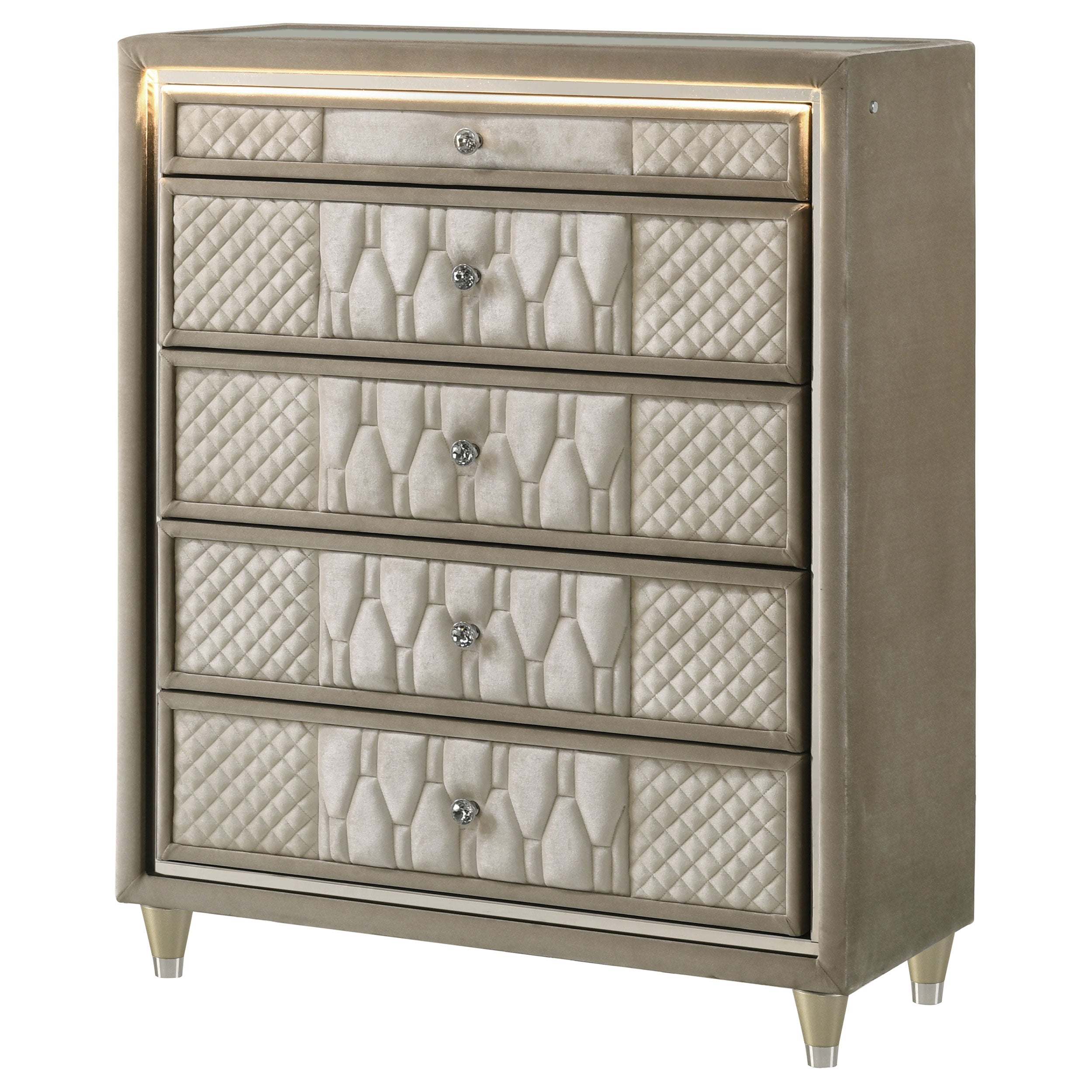 Lorient Chest of Drawers with LED Lighting - Ideal Furniture (Fresno,CA)