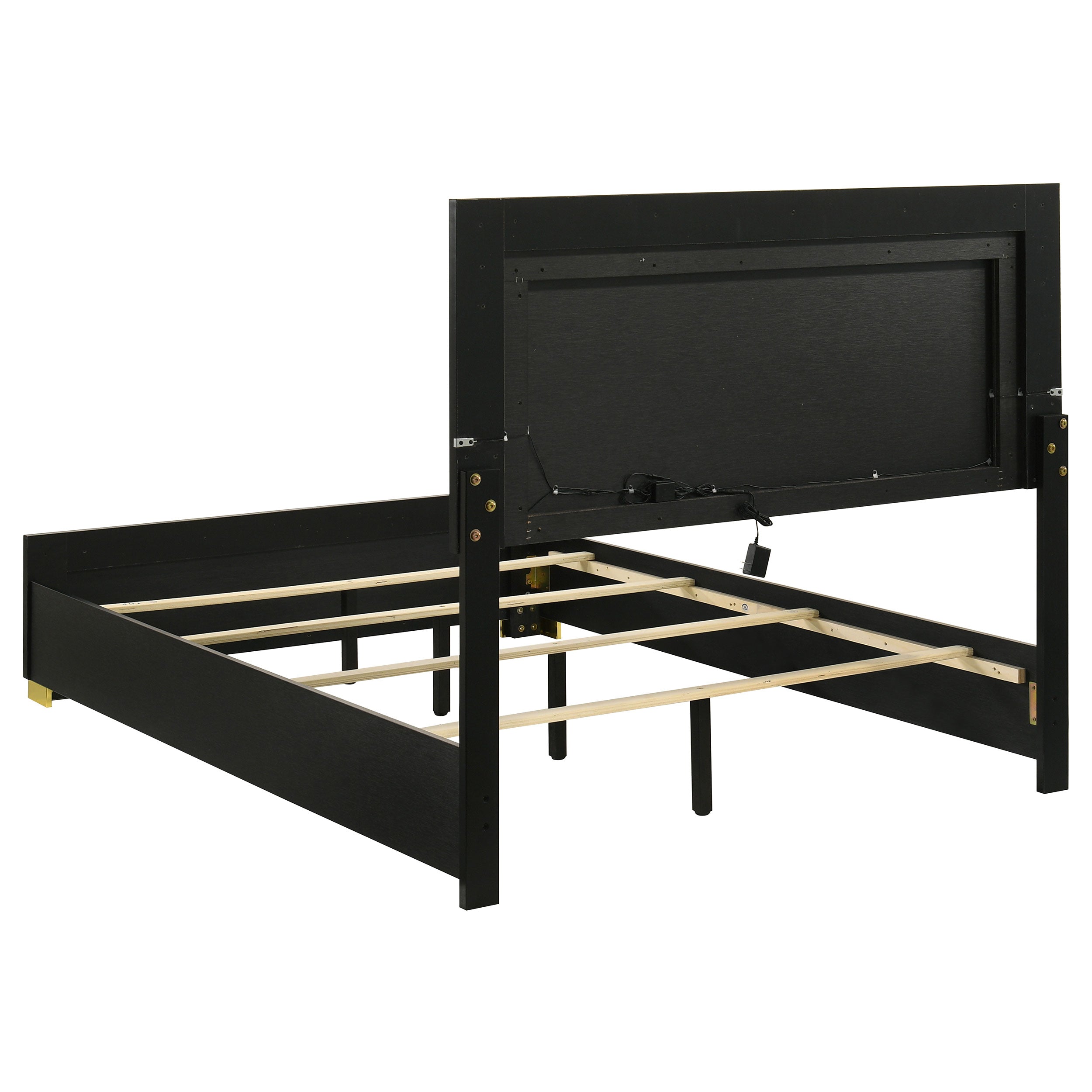 Marceline Panel Bed with LED Lighting - Ideal Furniture (Fresno,CA)