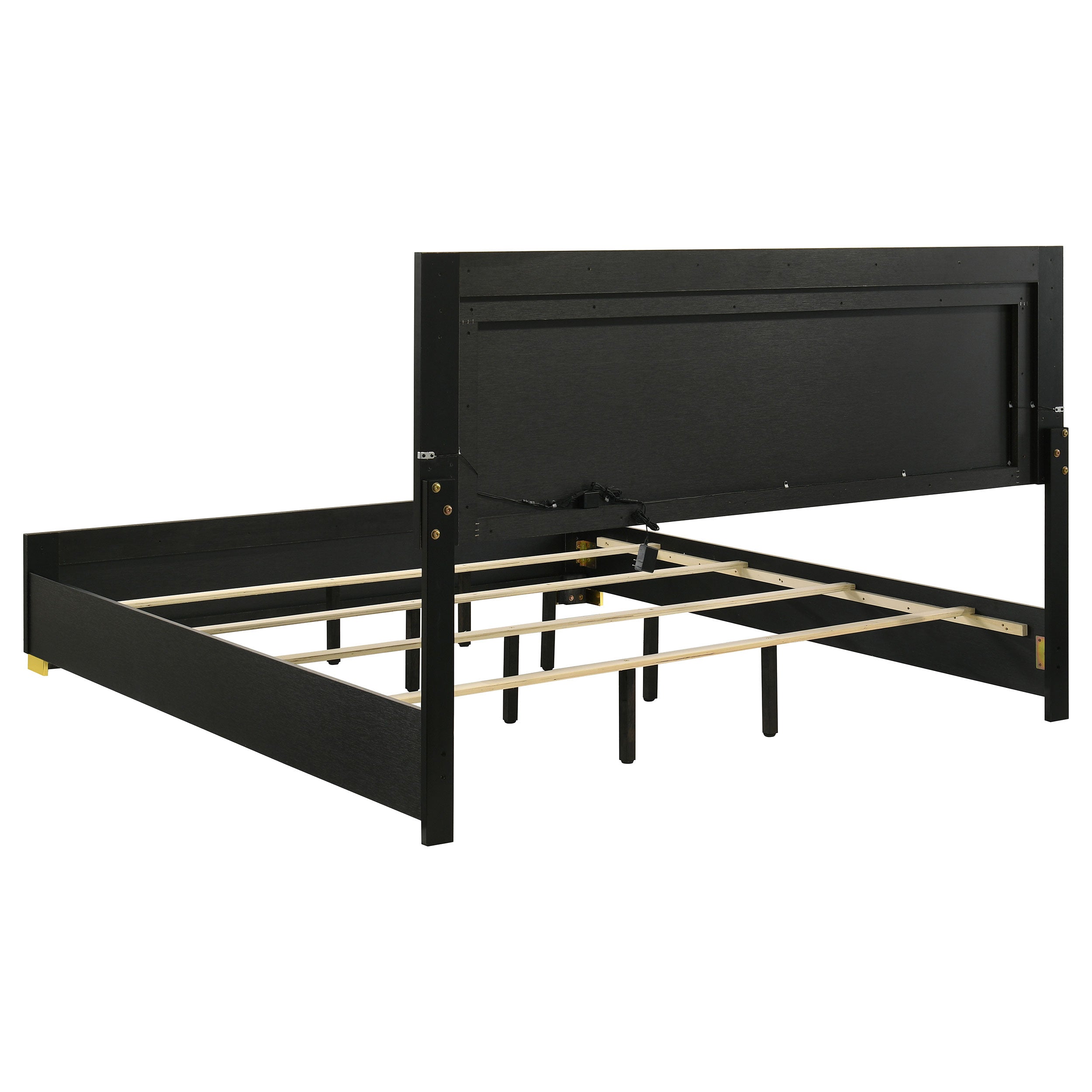 Marceline Panel Bed with LED Lighting - Ideal Furniture (Fresno,CA)