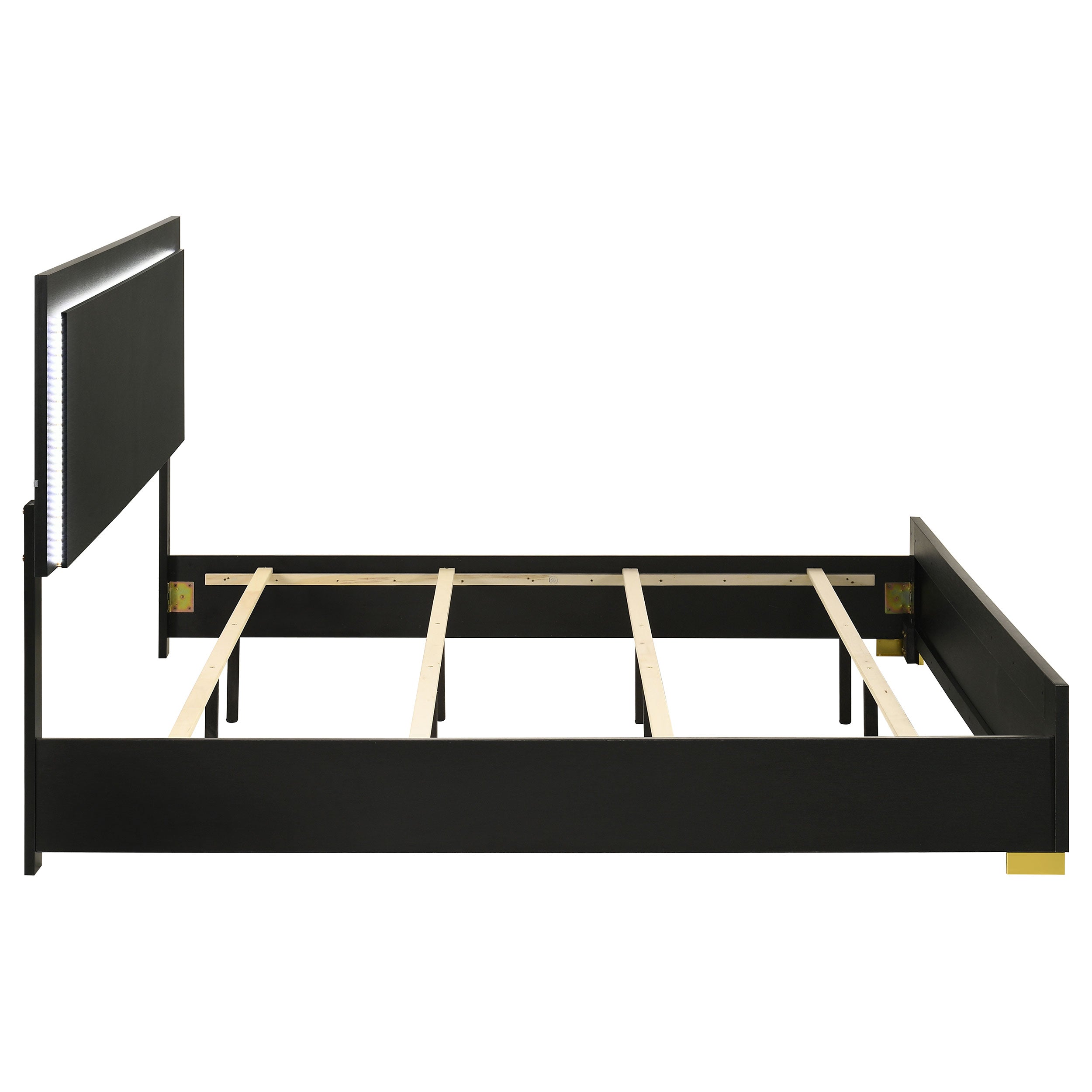 Marceline Panel Bed with LED Lighting - Ideal Furniture (Fresno,CA)