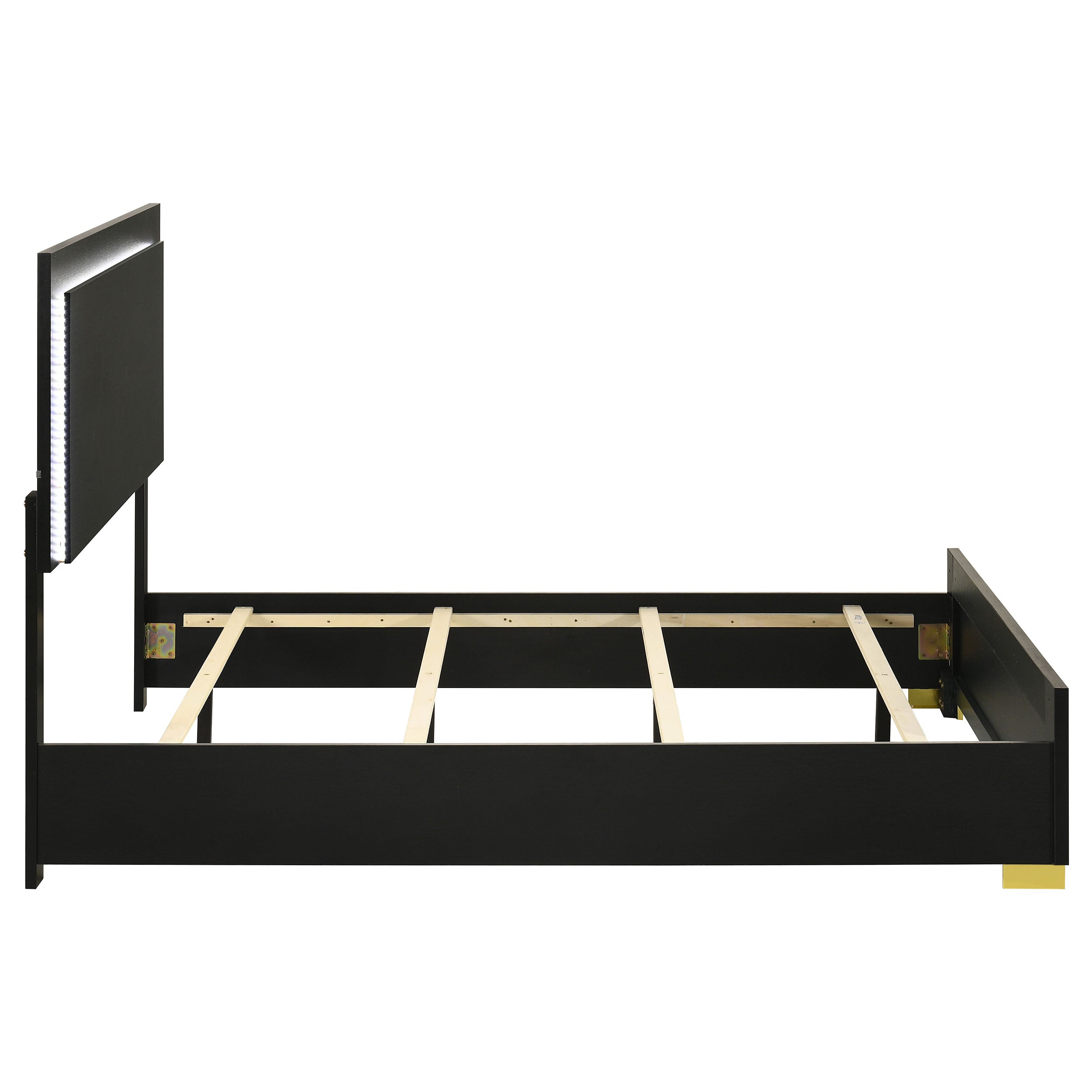 Marceline Panel Bed with LED Lighting - Ideal Furniture (Fresno,CA)