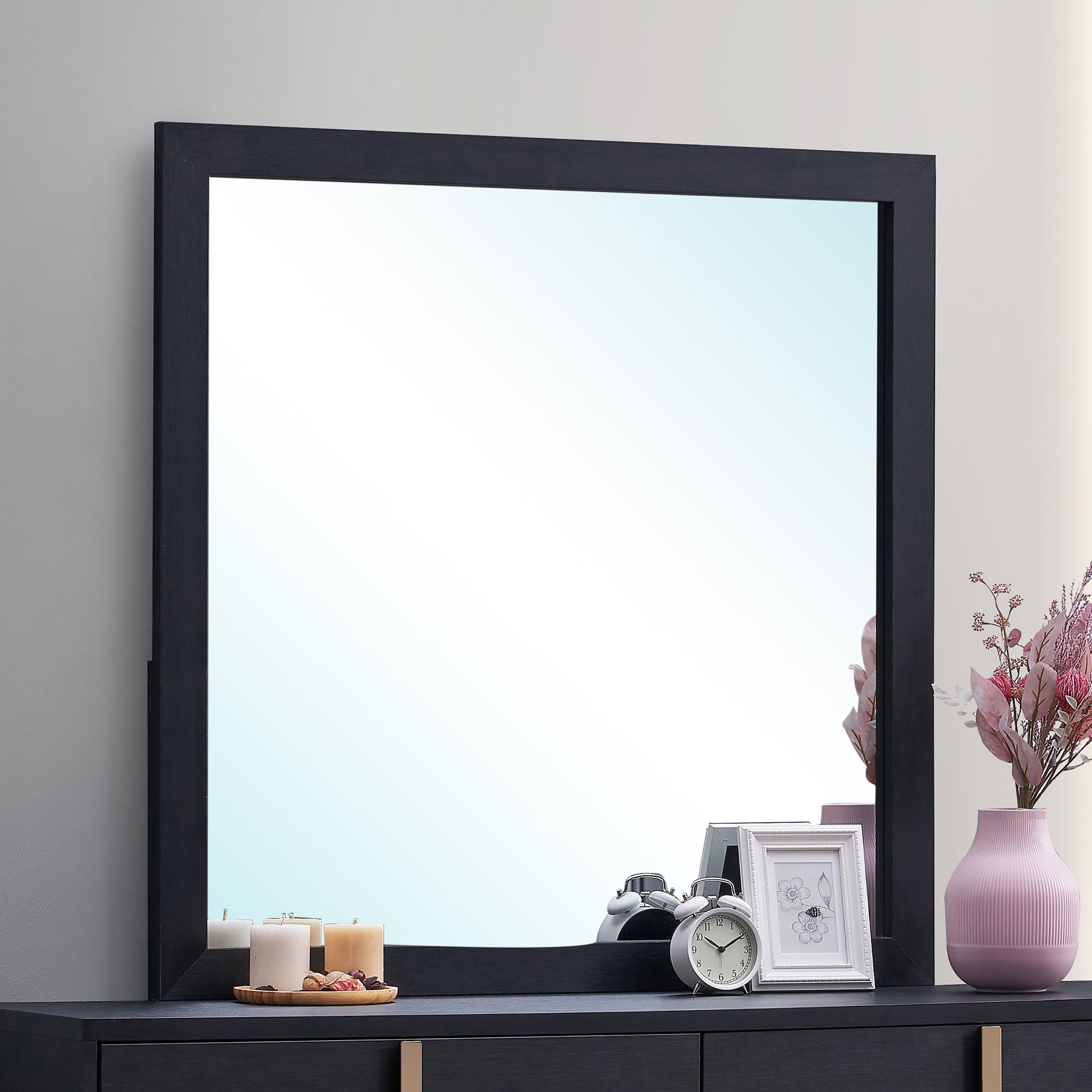 Marceline Dresser Mirror Black - Ideal Furniture (Fresno,CA)