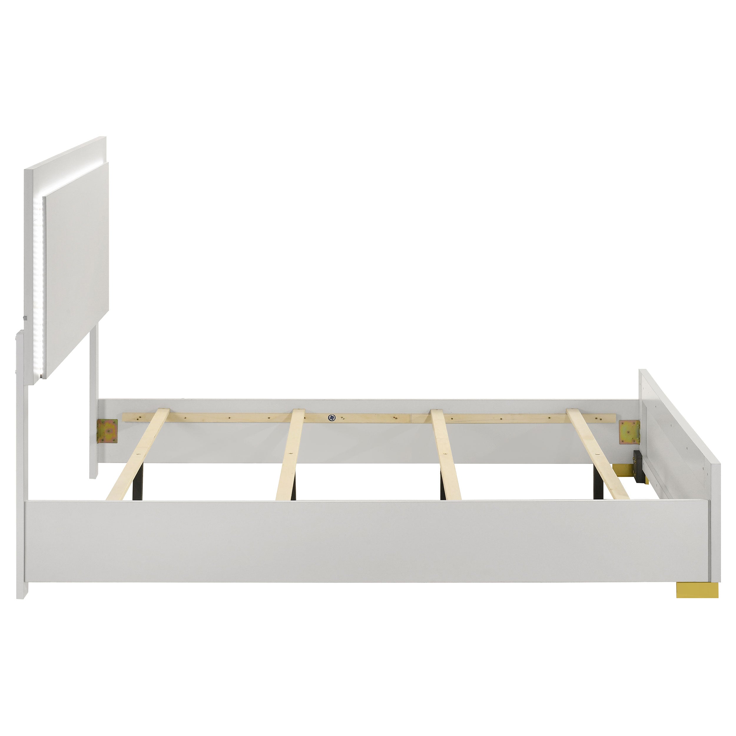 Marceline Panel Bed with LED Lighting - Ideal Furniture (Fresno,CA)