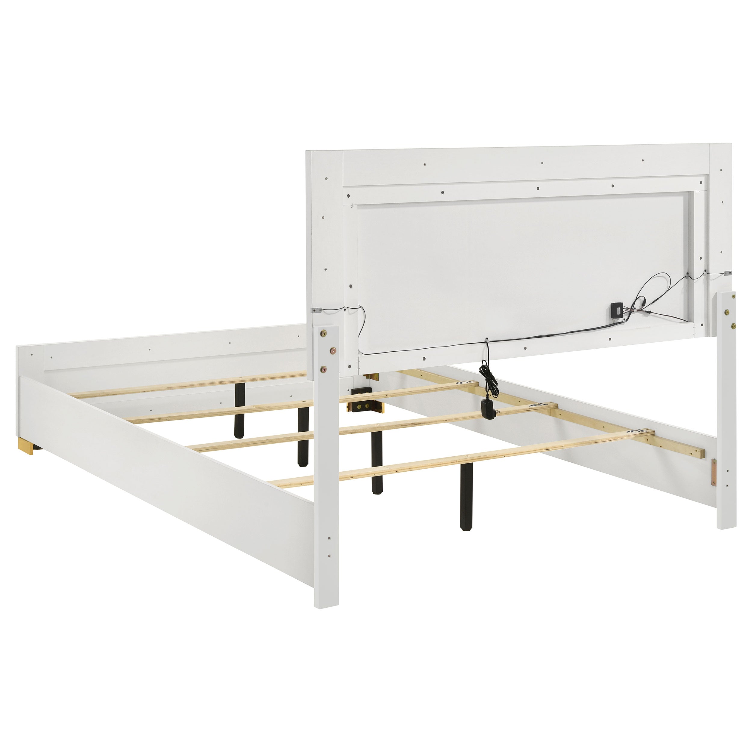 Marceline Panel Bed with LED Lighting - Ideal Furniture (Fresno,CA)