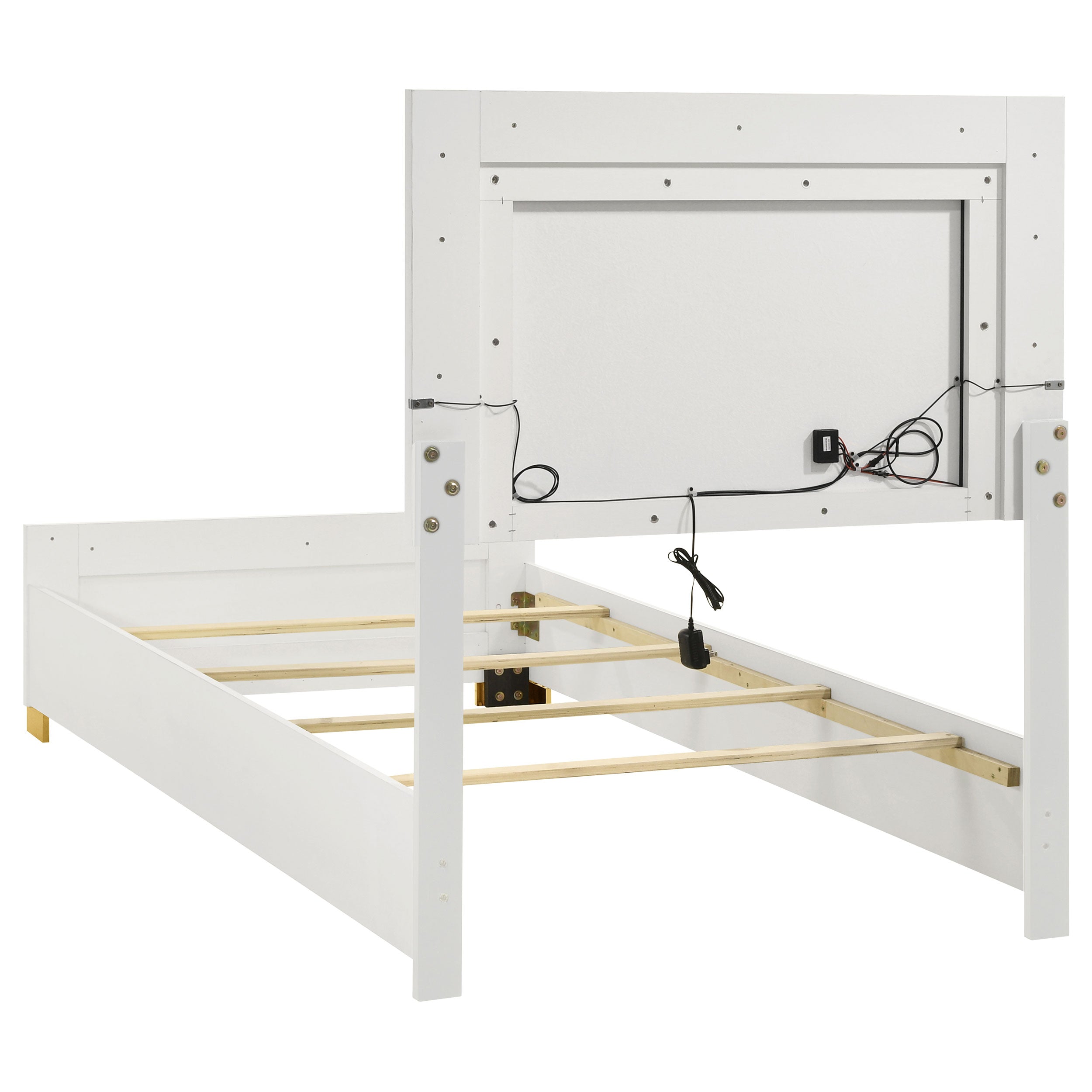 Marceline Panel Bed with LED Lighting - Ideal Furniture (Fresno,CA)