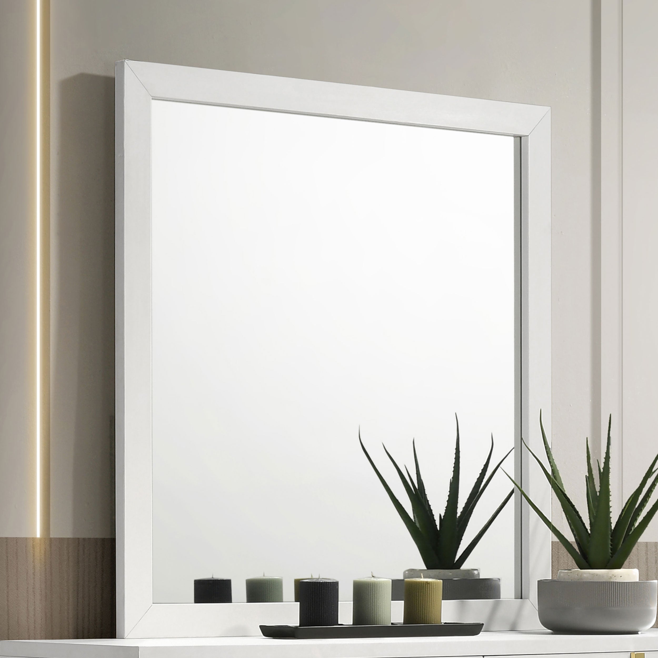 Marceline Dresser Mirror White - Ideal Furniture (Fresno,CA)