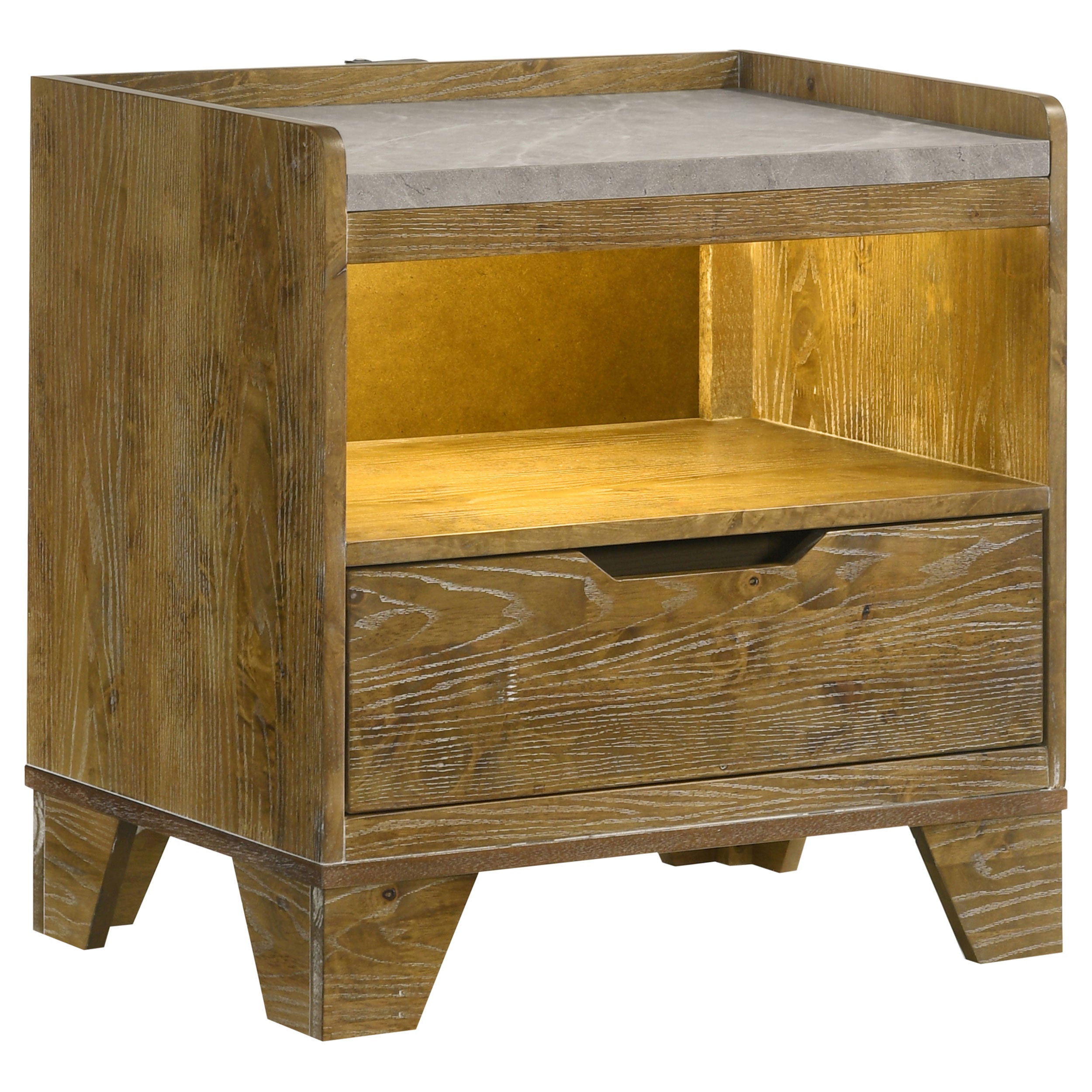 Henderson Nightstand with LED Lighting - Ideal Furniture (Fresno,CA)