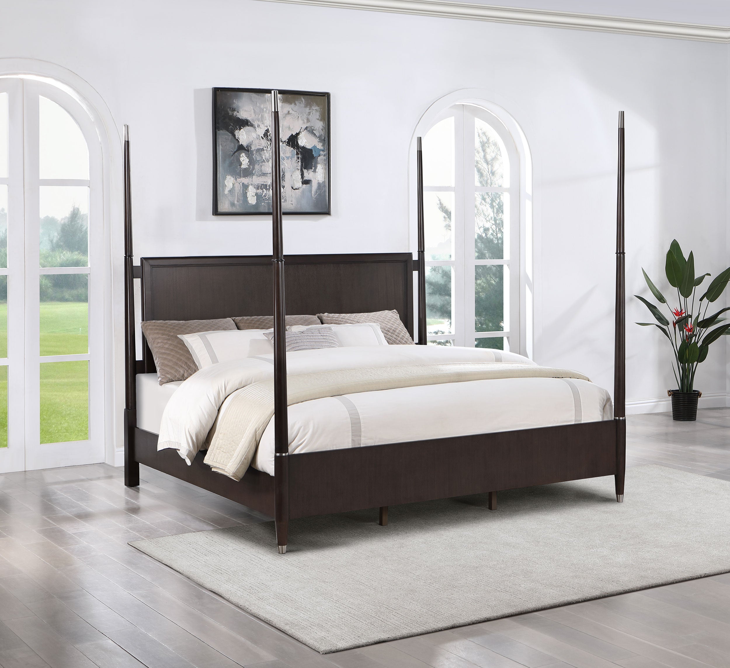 Emberlyn Four-Poster Panel Bed - Ideal Furniture (Fresno,CA)