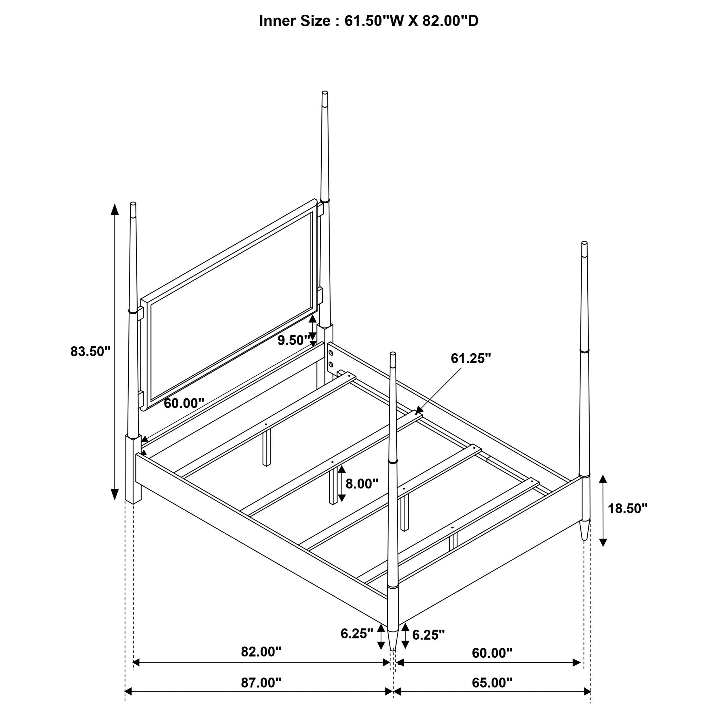 Emberlyn Four-Poster Panel Bed - Ideal Furniture (Fresno,CA)