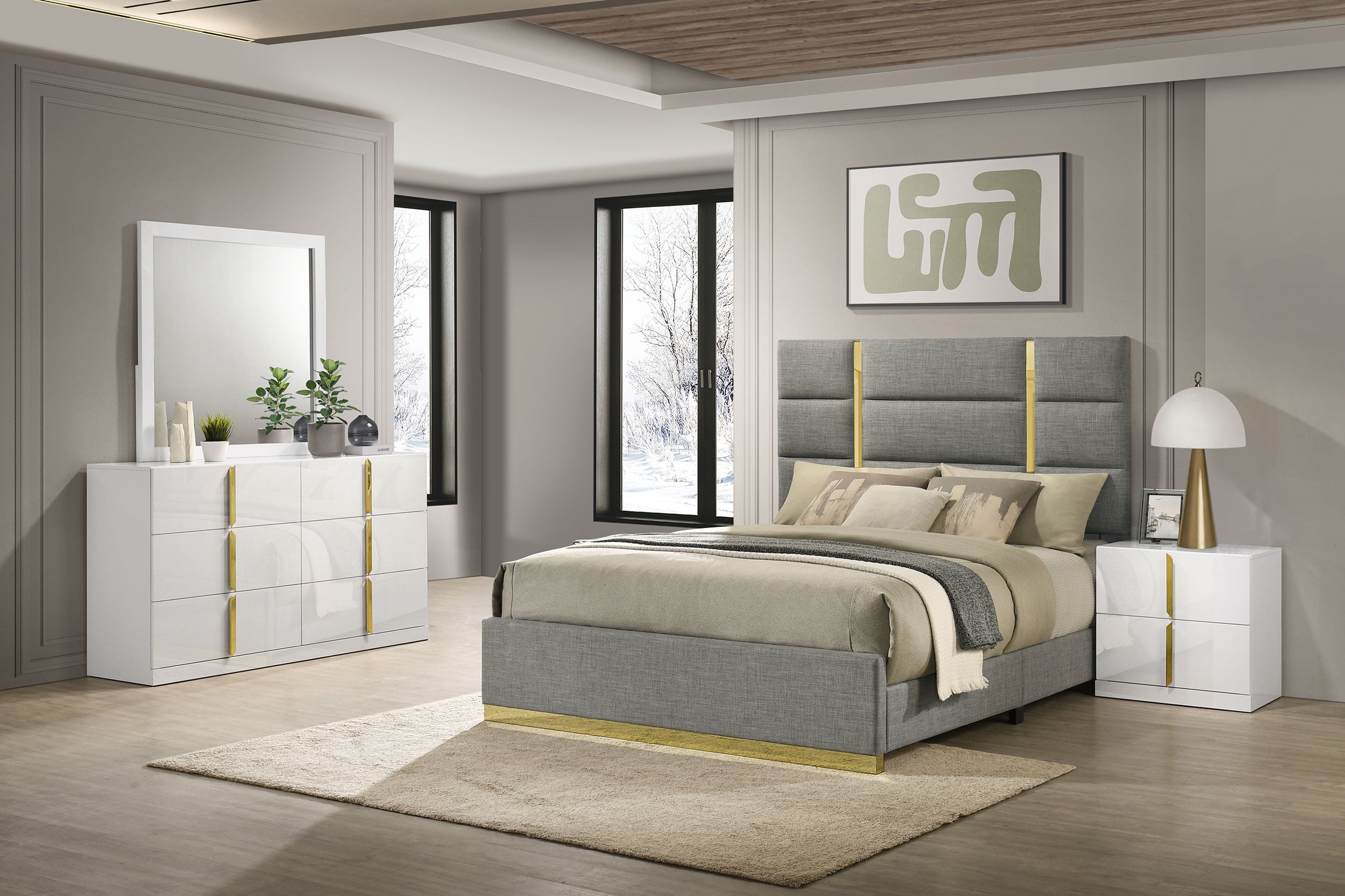 Ines Bedroom Set - Ideal Furniture (Fresno,CA)