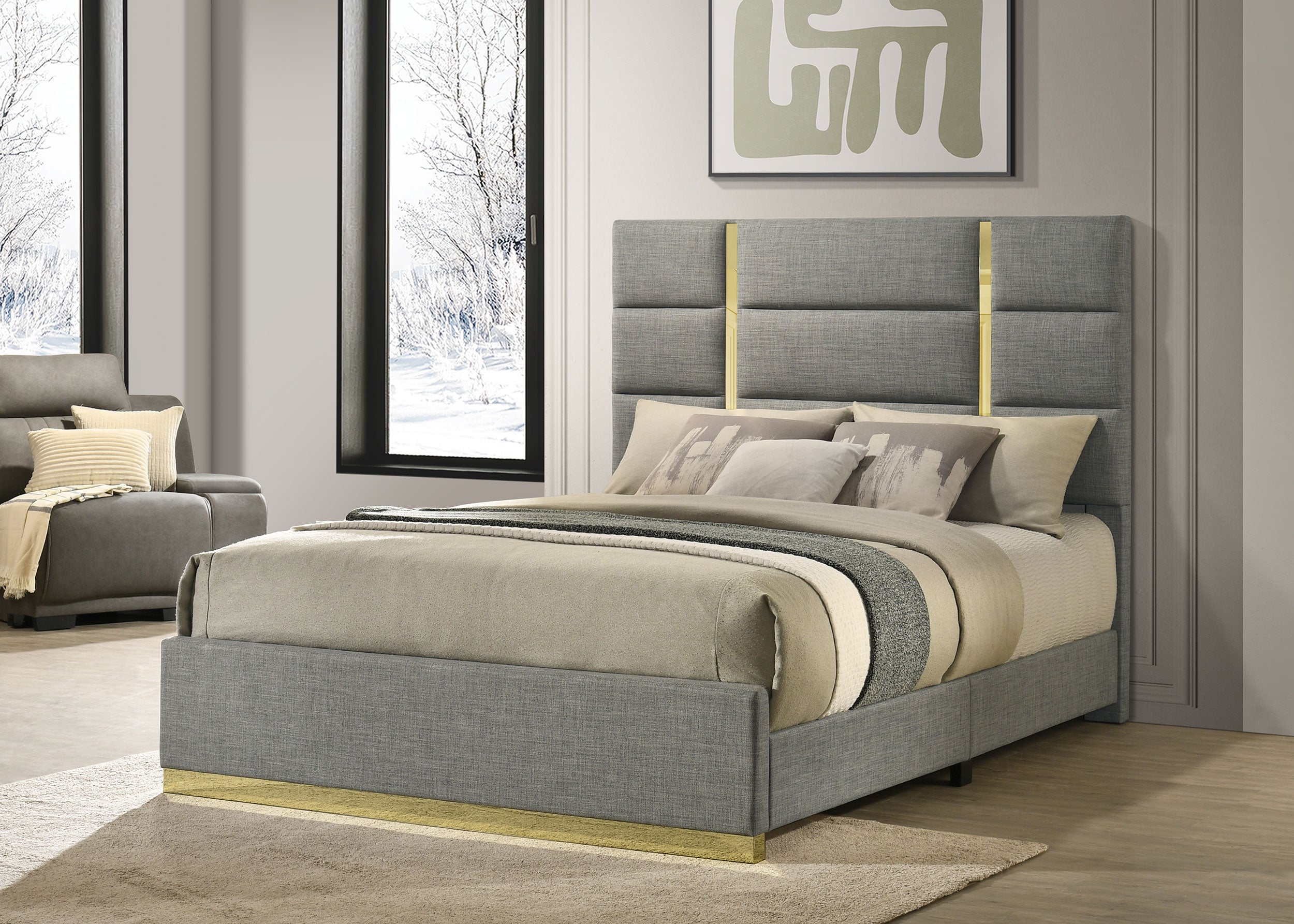 Ines Panel Bed - Ideal Furniture (Fresno,CA)