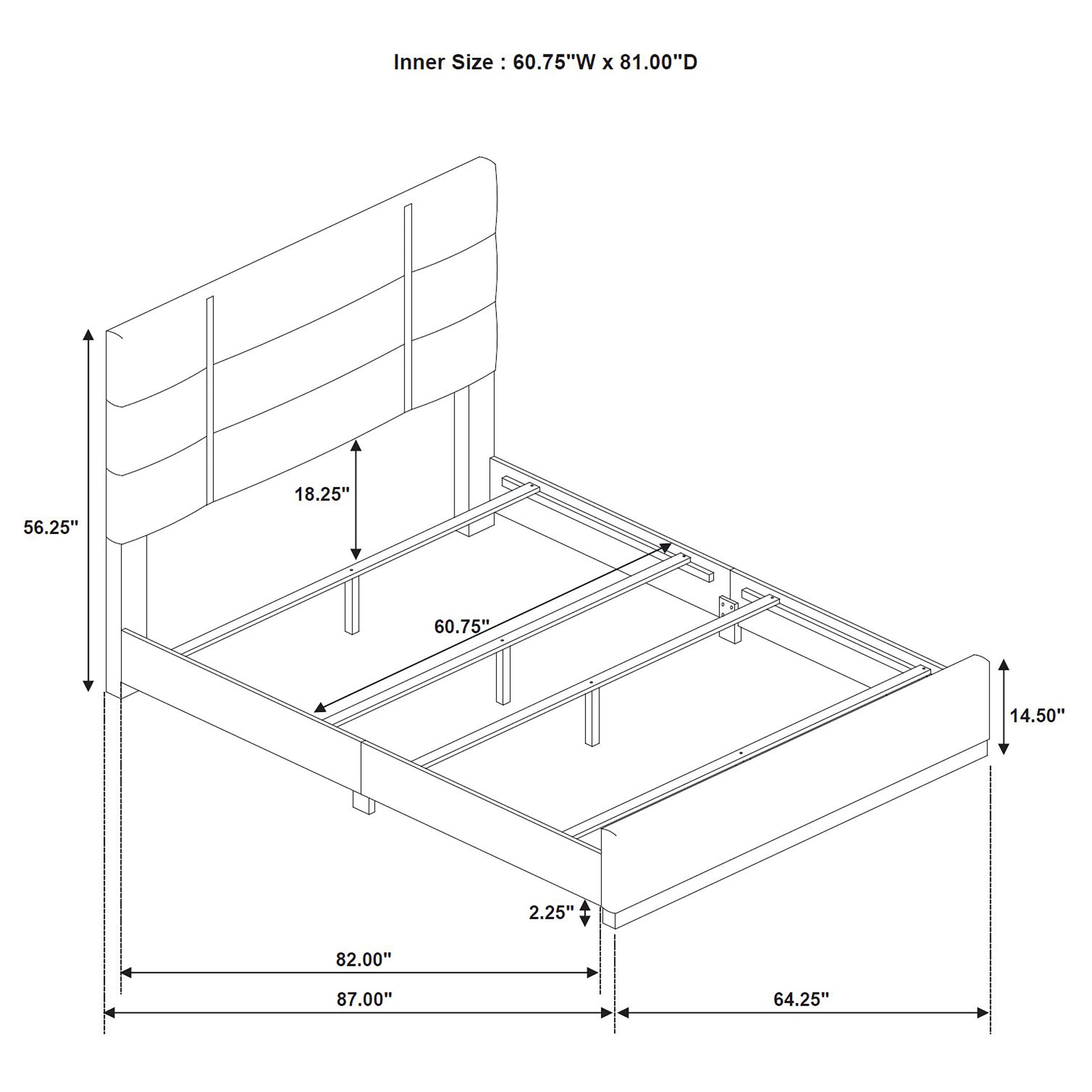 Ines Panel Bed - Ideal Furniture (Fresno,CA)