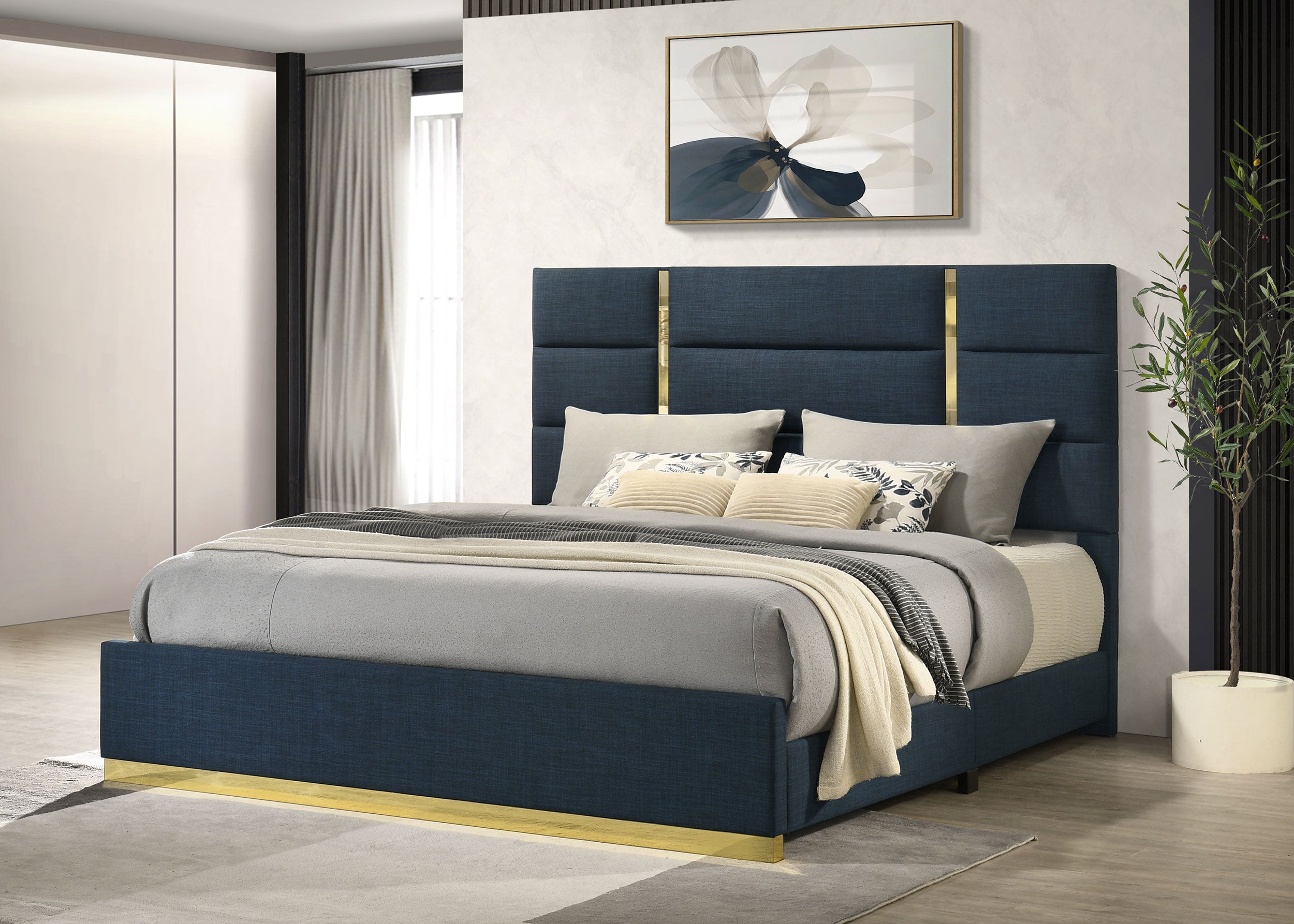 Ines Panel Bed - Ideal Furniture (Fresno,CA)