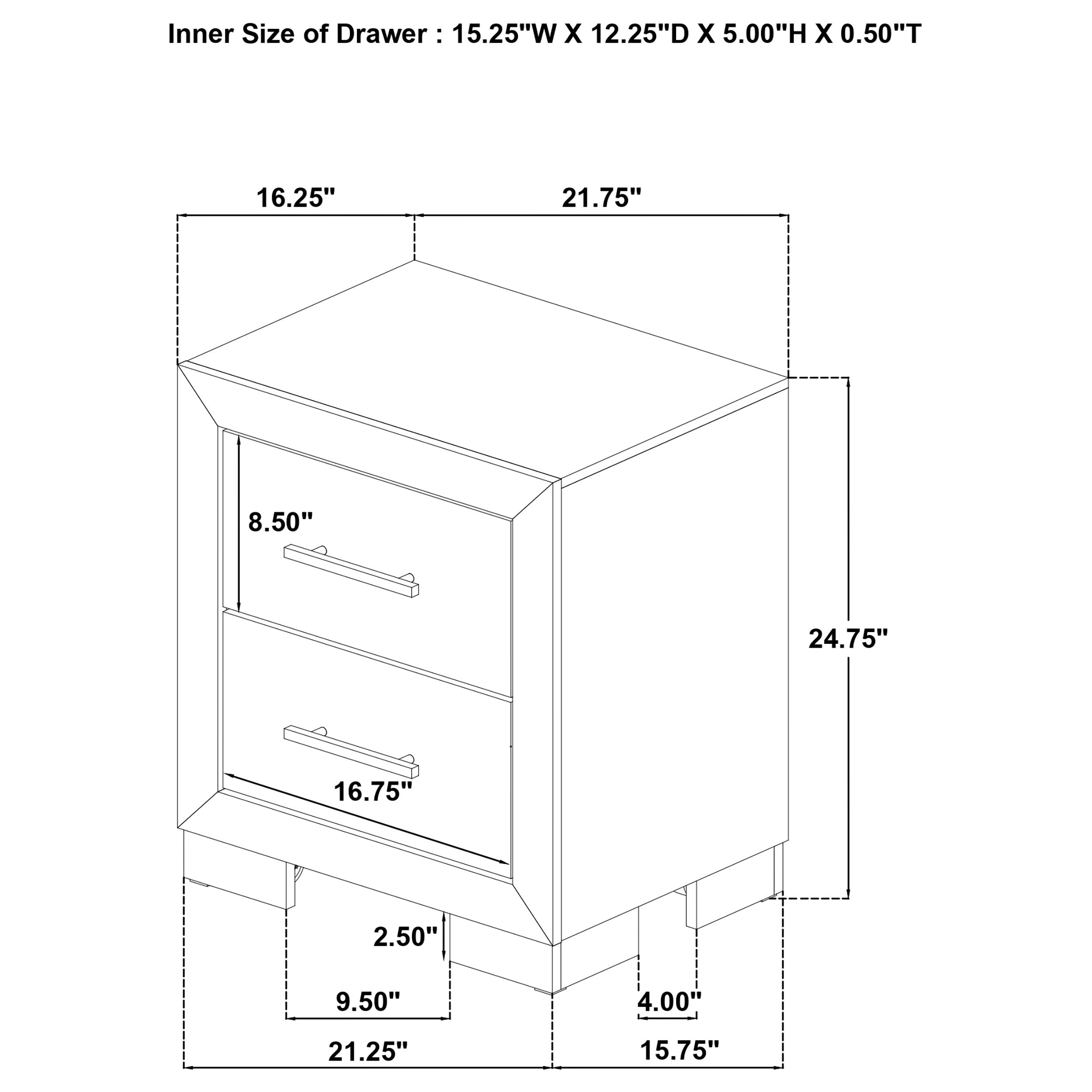 Arielle Nightstand - Ideal Furniture (Fresno,CA)
