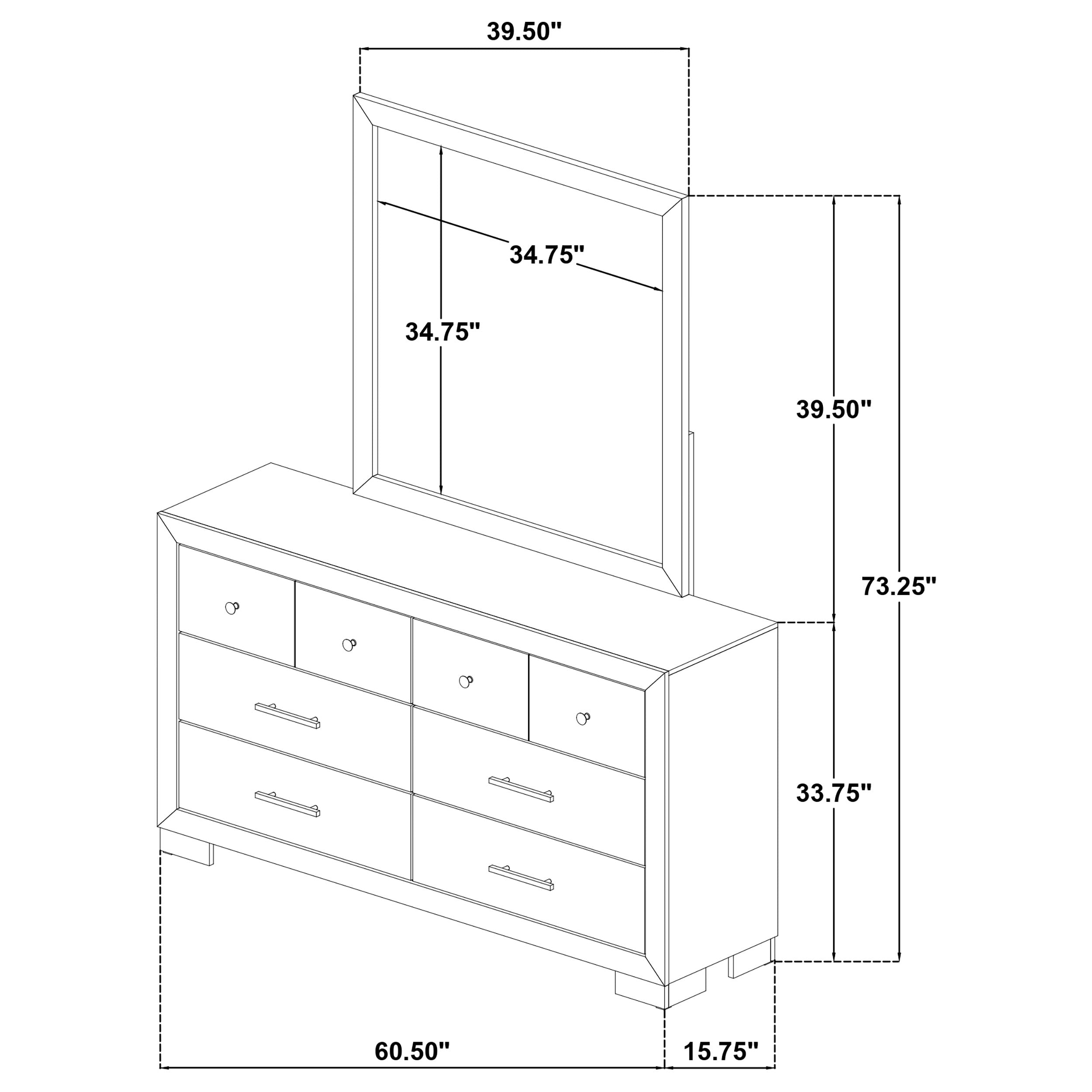 Arielle Dresser with Mirror - Ideal Furniture (Fresno,CA)