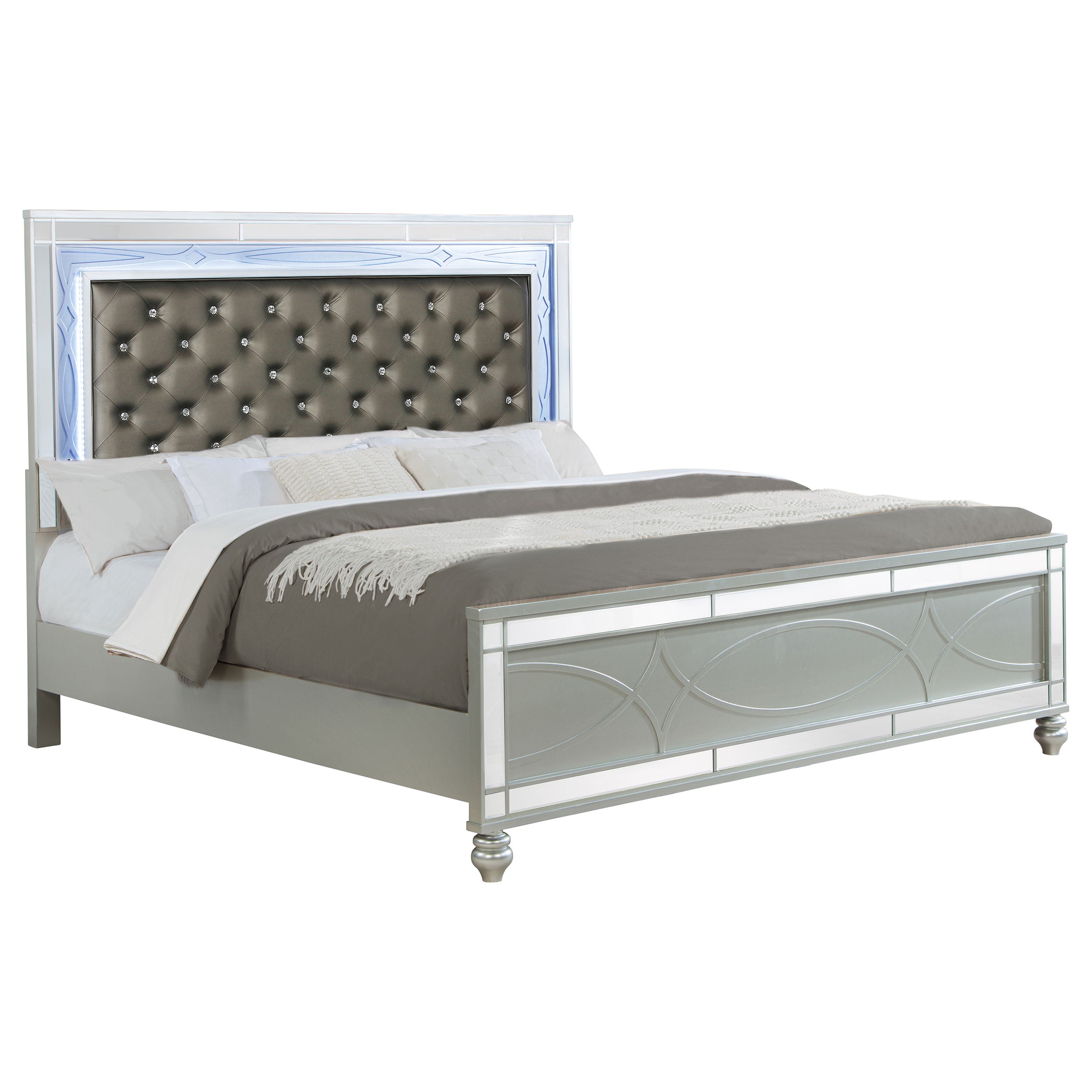Gunnison Panel Bed with LED Lighting - Ideal Furniture (Fresno,CA)