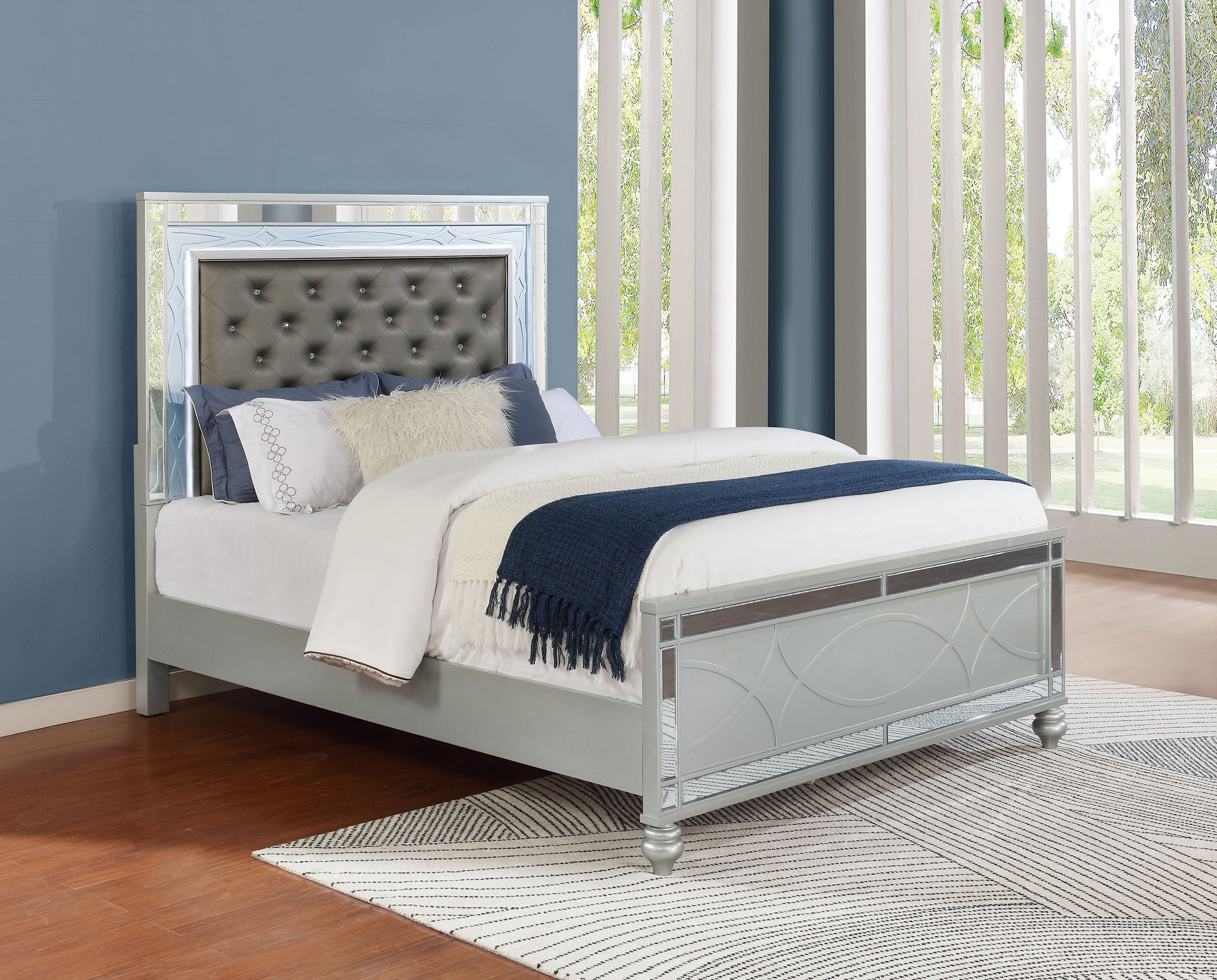Gunnison Panel Bed with LED Lighting - Ideal Furniture (Fresno,CA)