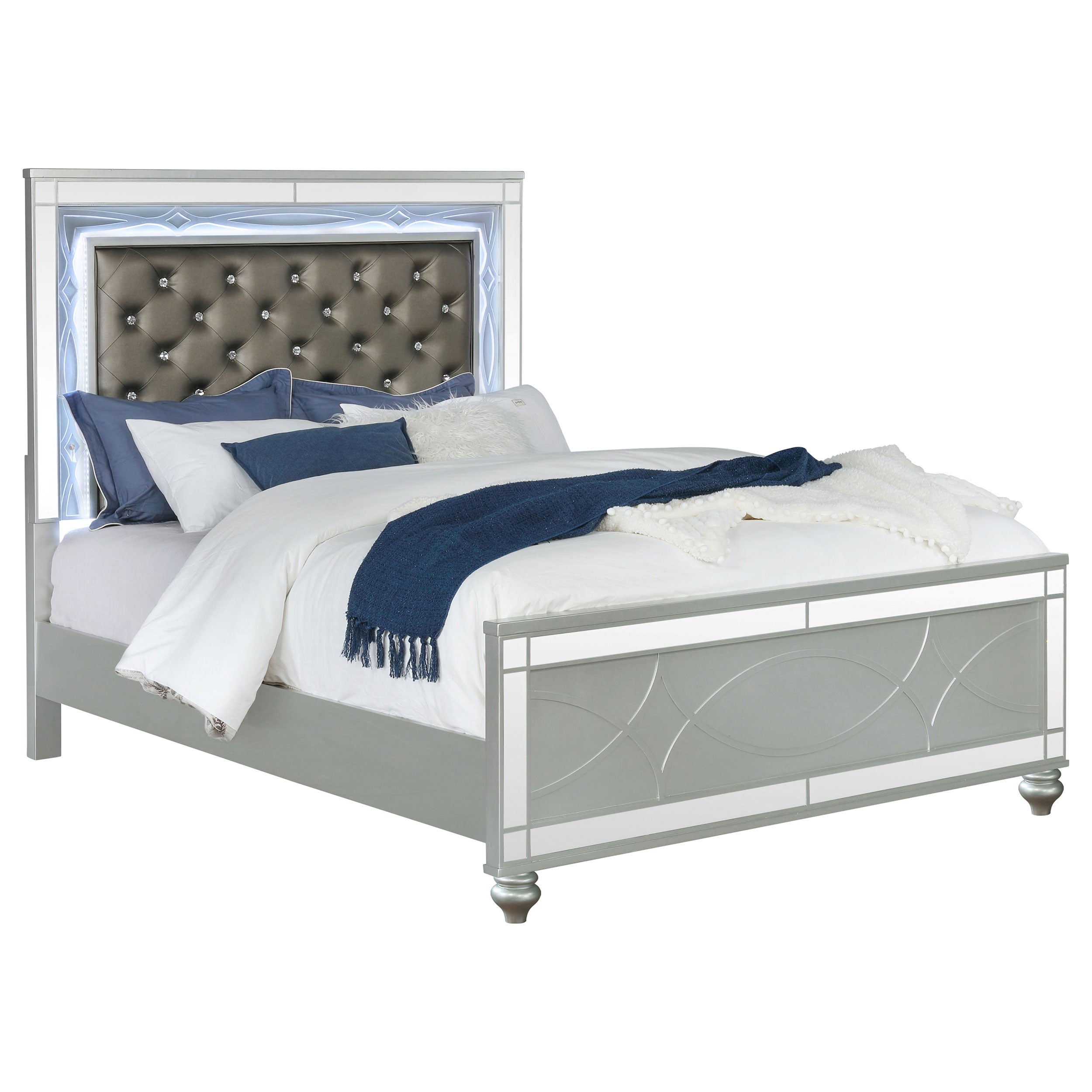 Gunnison Panel Bed with LED Lighting - Ideal Furniture (Fresno,CA)