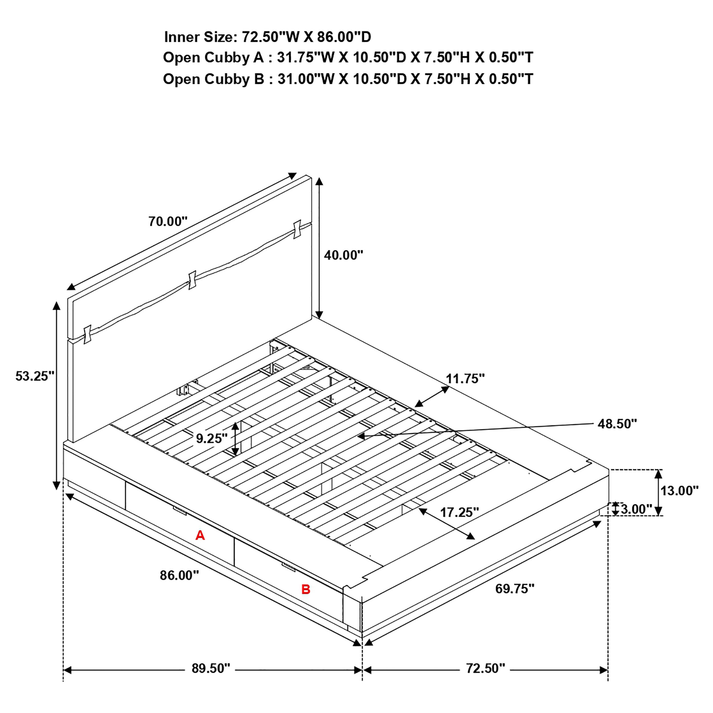 Winslow Panel Platform Storage Bed - Ideal Furniture (Fresno,CA)