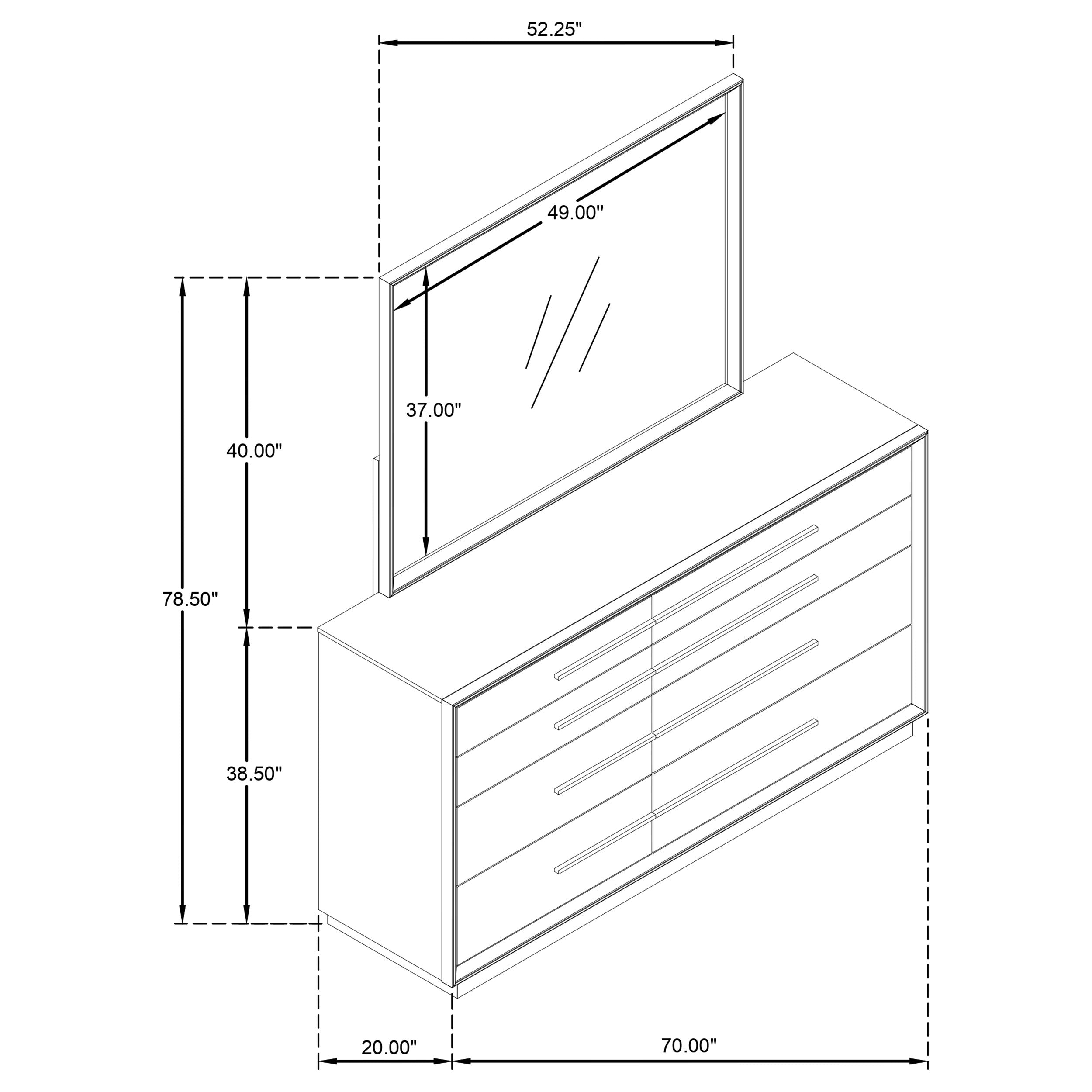 Durango Dresser with Mirror - Ideal Furniture (Fresno,CA)