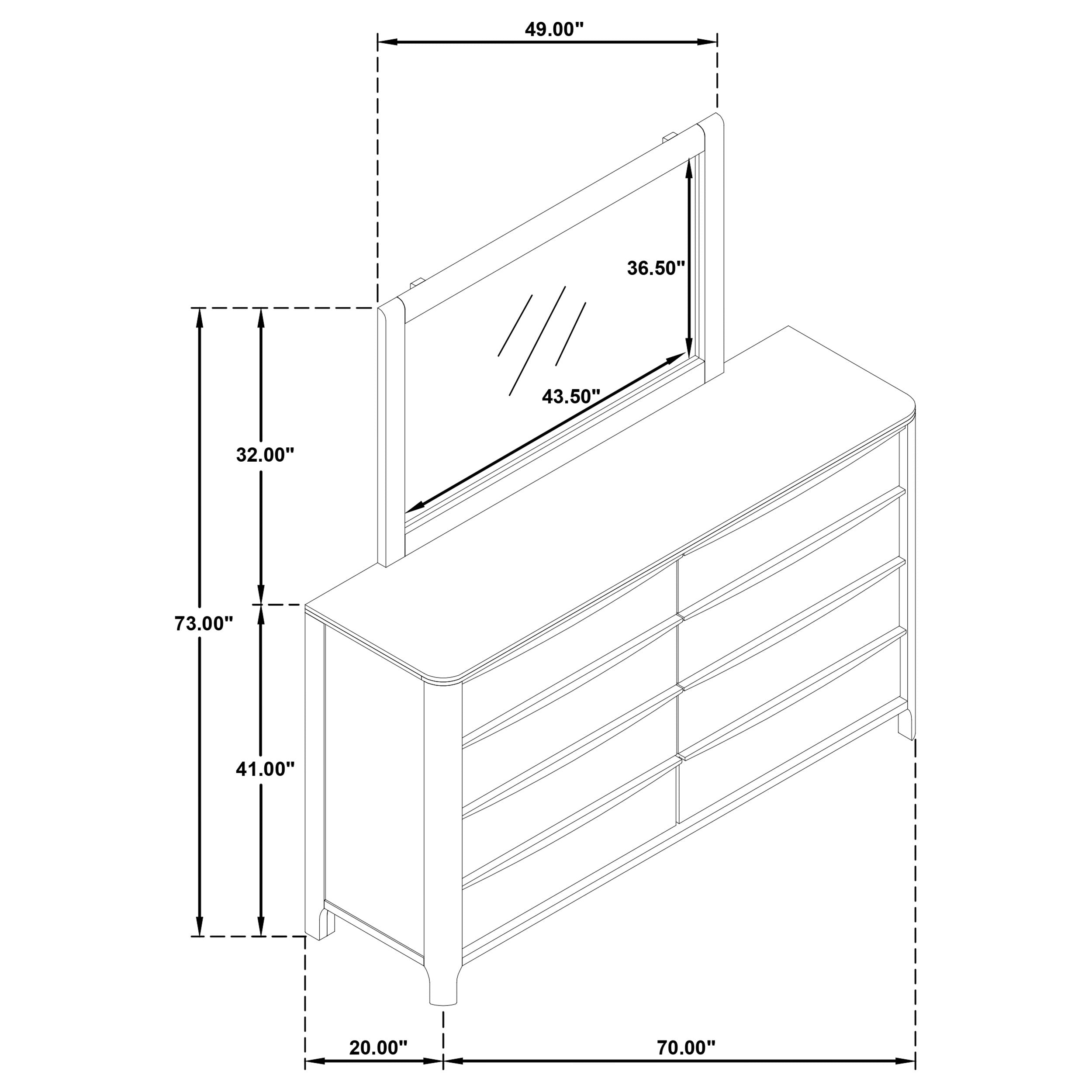 Maderia Dresser with Mirror - Ideal Furniture (Fresno,CA)