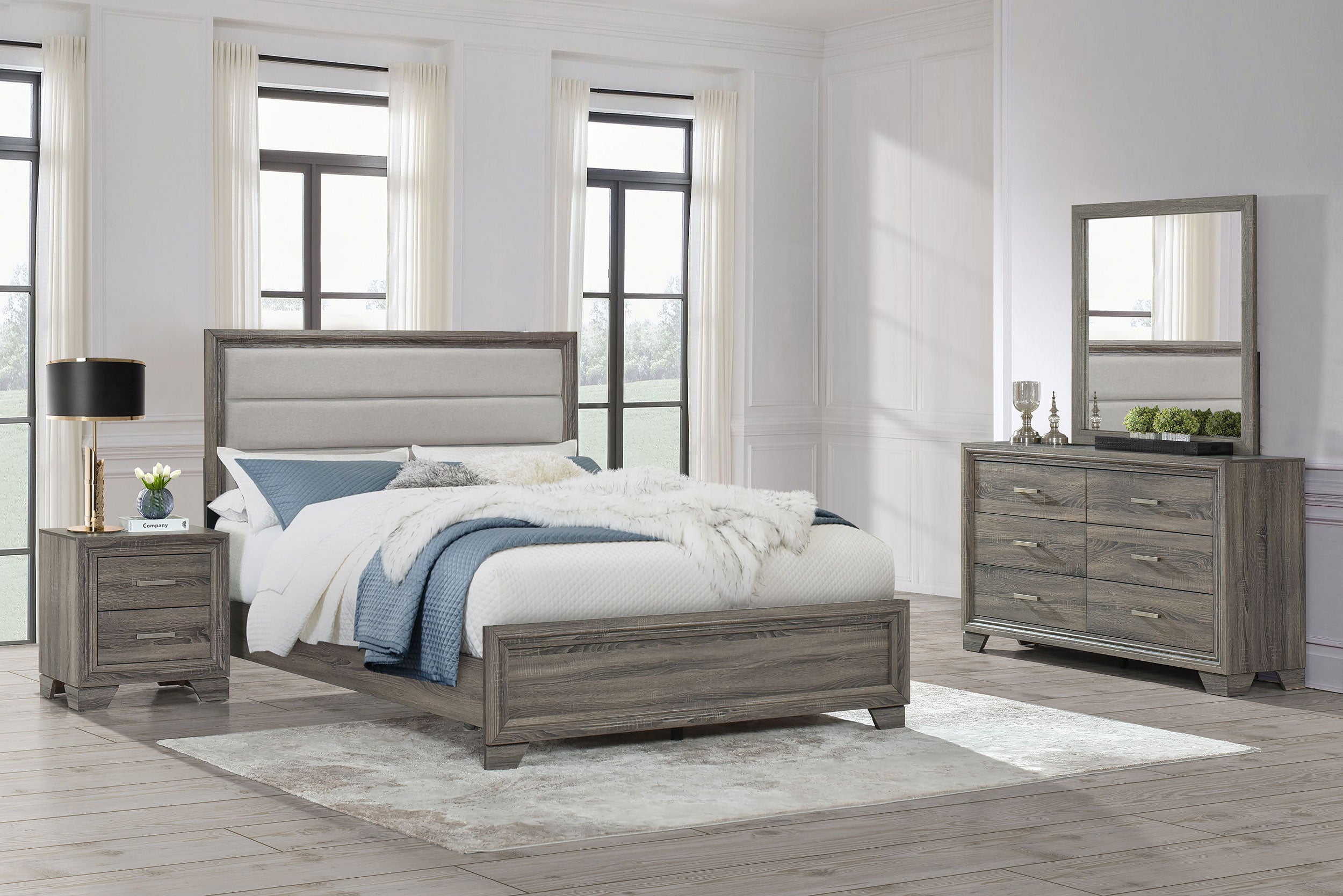 Wright 4 Pc Bedroom Set - Ideal Furniture (Fresno,CA)