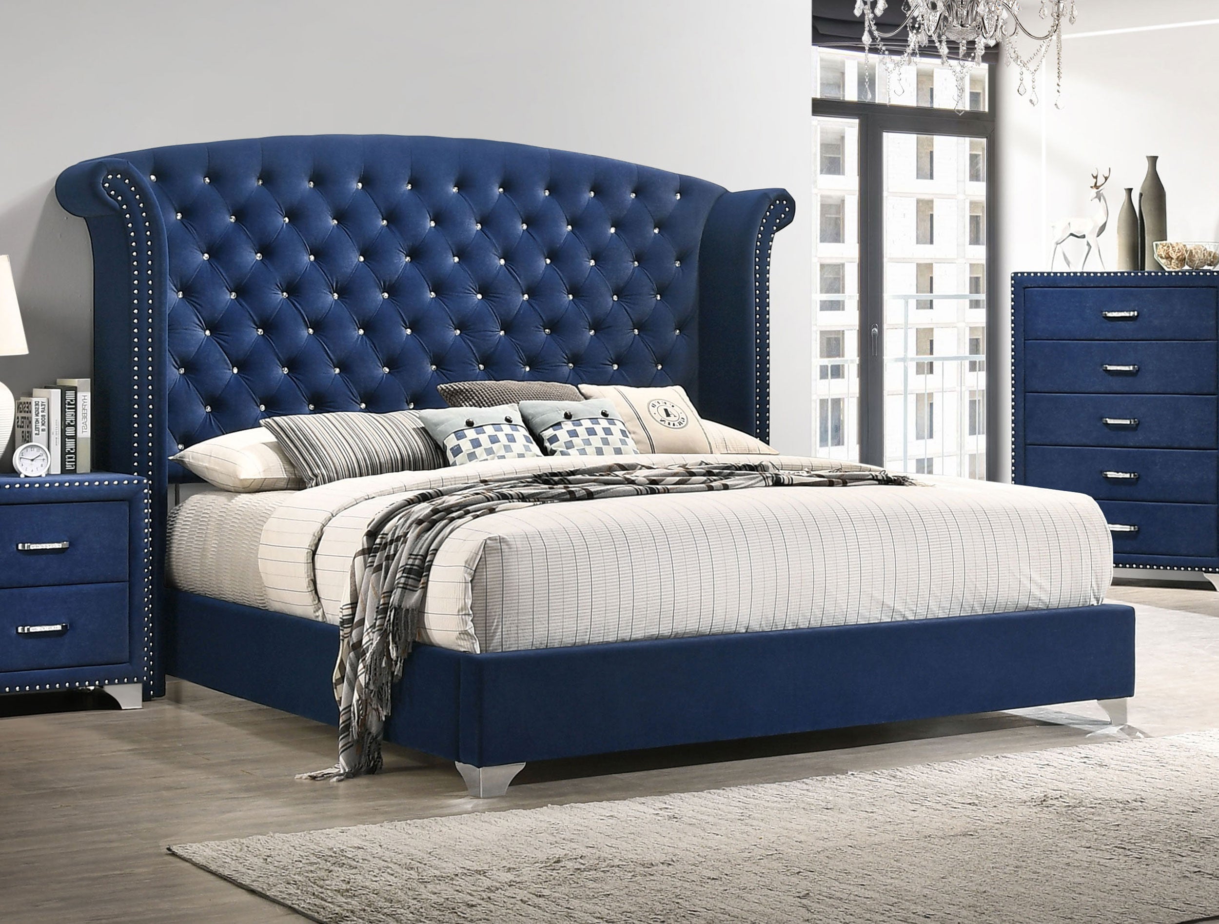 Melody Wingback Bed - Ideal Furniture (Fresno,CA)
