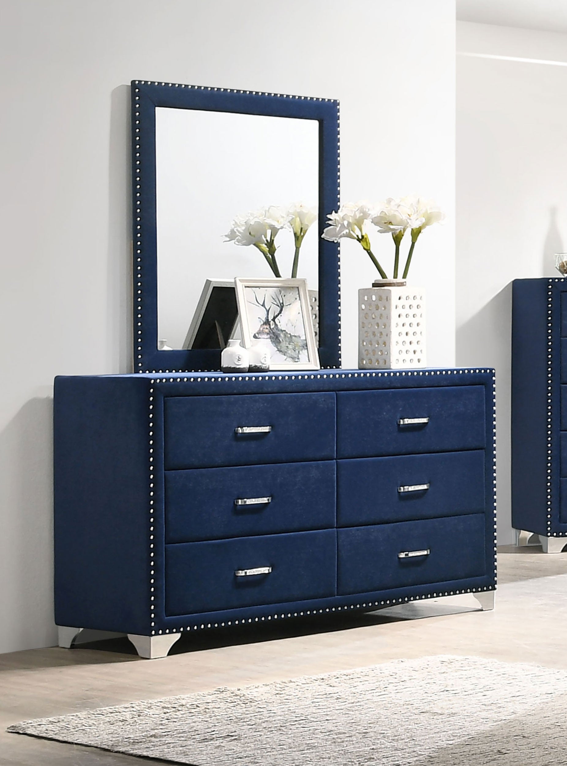 Melody Dresser with Mirror - Ideal Furniture (Fresno,CA)