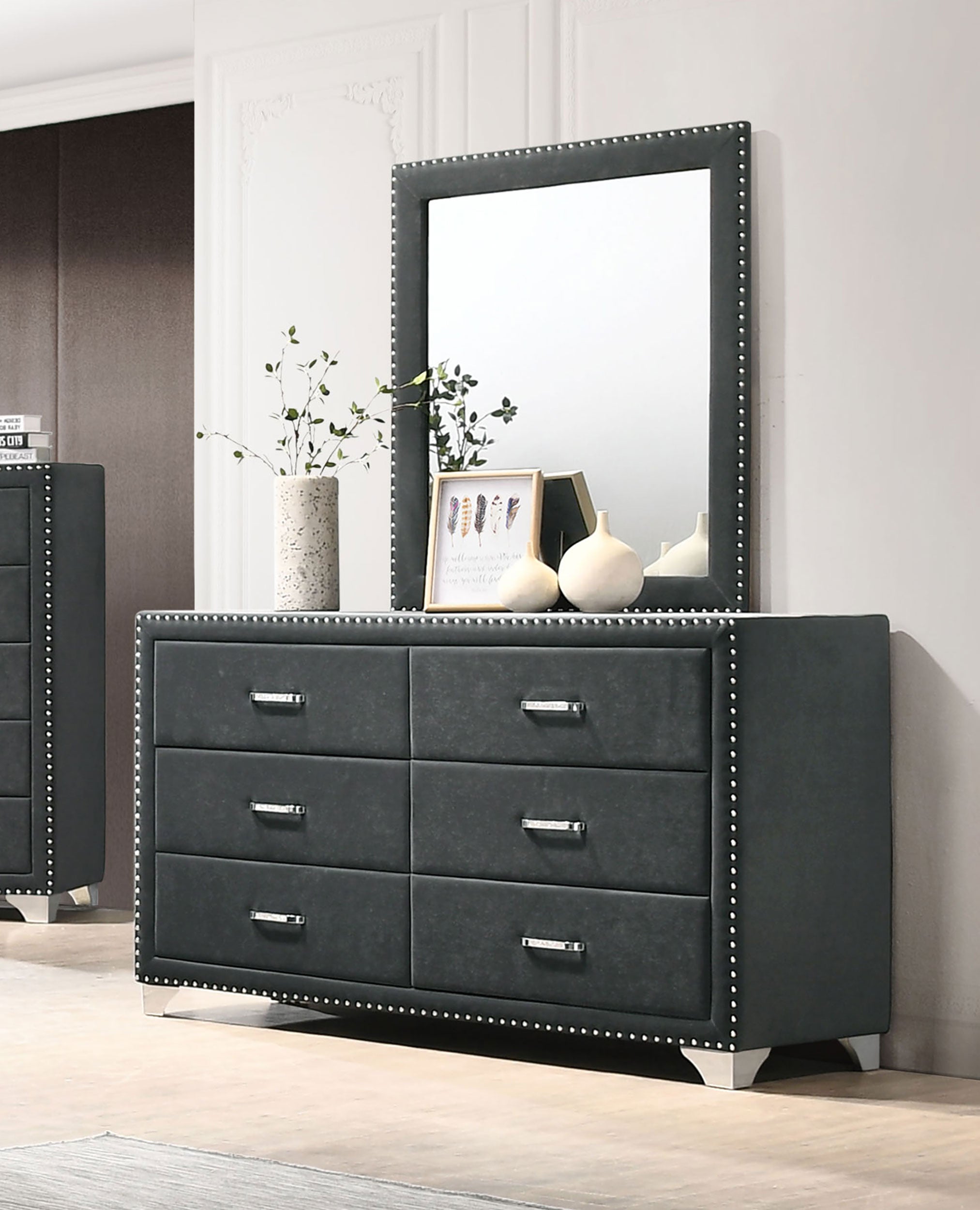 Melody Dresser with Mirror - Ideal Furniture (Fresno,CA)