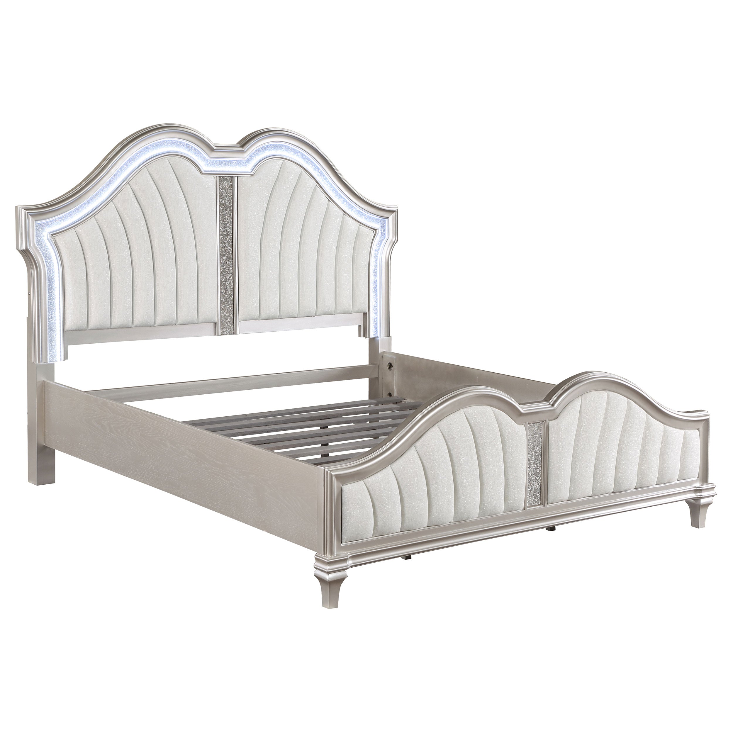 Evangeline Panel Bed with LED Lighting - Ideal Furniture (Fresno,CA)
