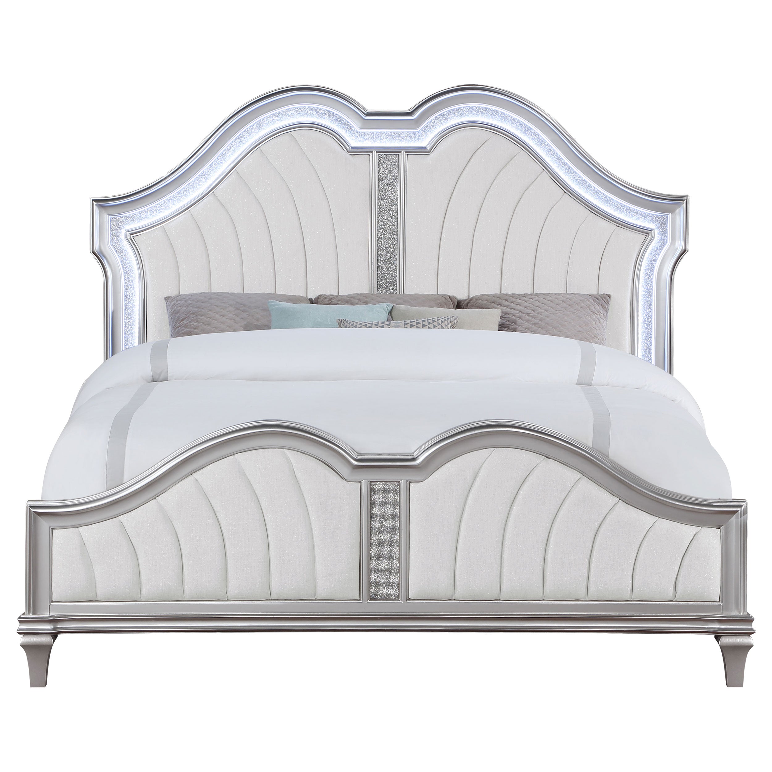 Evangeline Panel Bed with LED Lighting - Ideal Furniture (Fresno,CA)