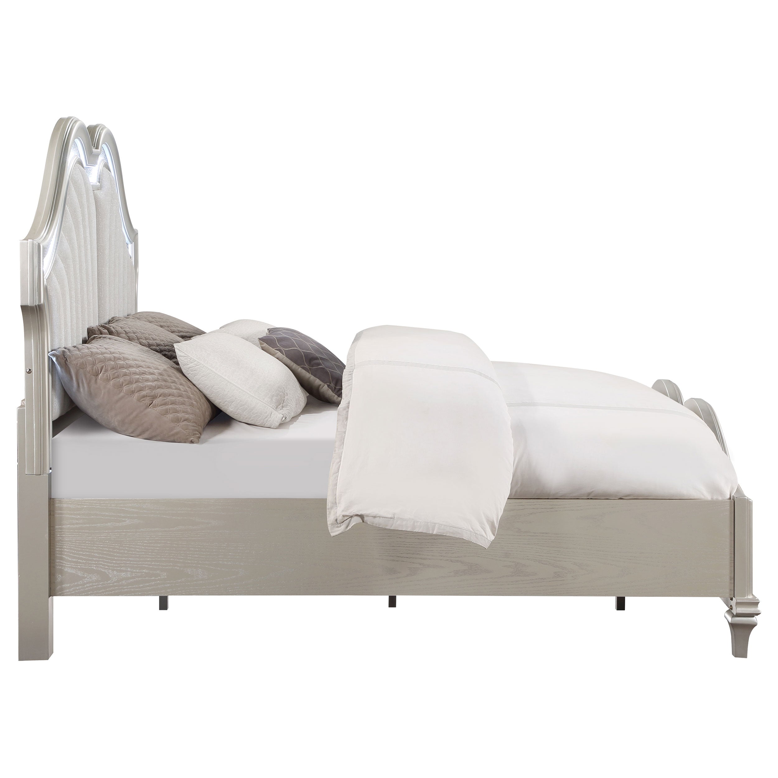 Evangeline Panel Bed with LED Lighting - Ideal Furniture (Fresno,CA)